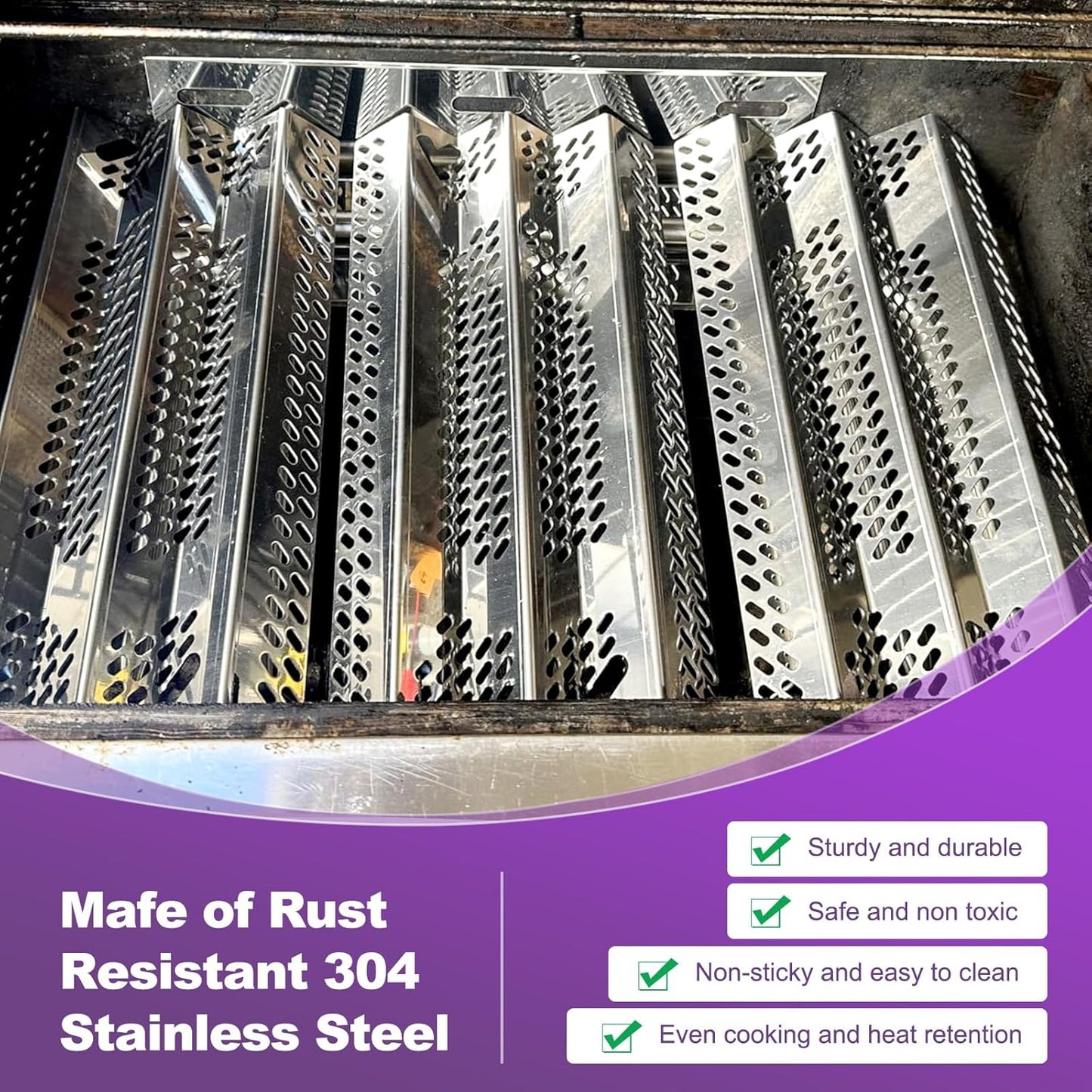 90351 Heat Plate Shield with 30-B-113 Grill Grate for American Outdoor Grill Gas 30NB 30PC