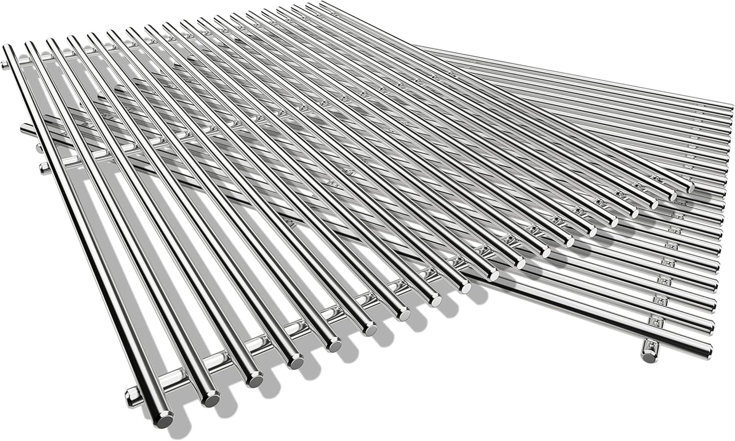 18.75" 9MM Cooking Grates for Weber Genesis II and Genesis II LX 300 Series Gas Grills, Genesis II E&S 310 315 320 325 340, Replacement Parts for Weber 66095, 304 Stainless Steel
