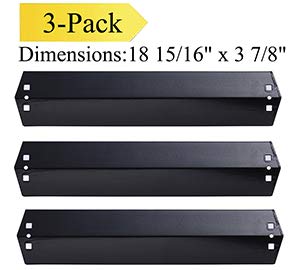 Votenli P9505A Porcelain Heat Plate 3-Pack for Chargriller 3001 3008 3030 4000 5050 5252 5650