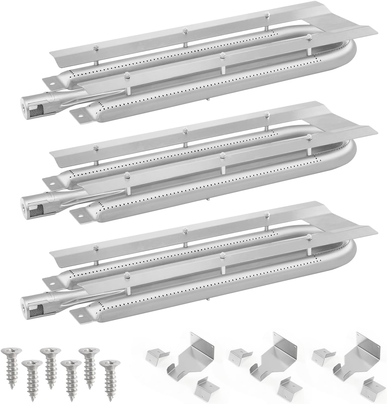 21”Grill Burners for Viking Grill VGBQ5304RE, VGIQ412-2RT, VGBQ 30" T Series, VGBQ 53 Inch T Series, 316-911, VGBQ 30 in T Series Models, Center-Fed Pipe Tubes BBQ Gas Grill Replacement Parts
