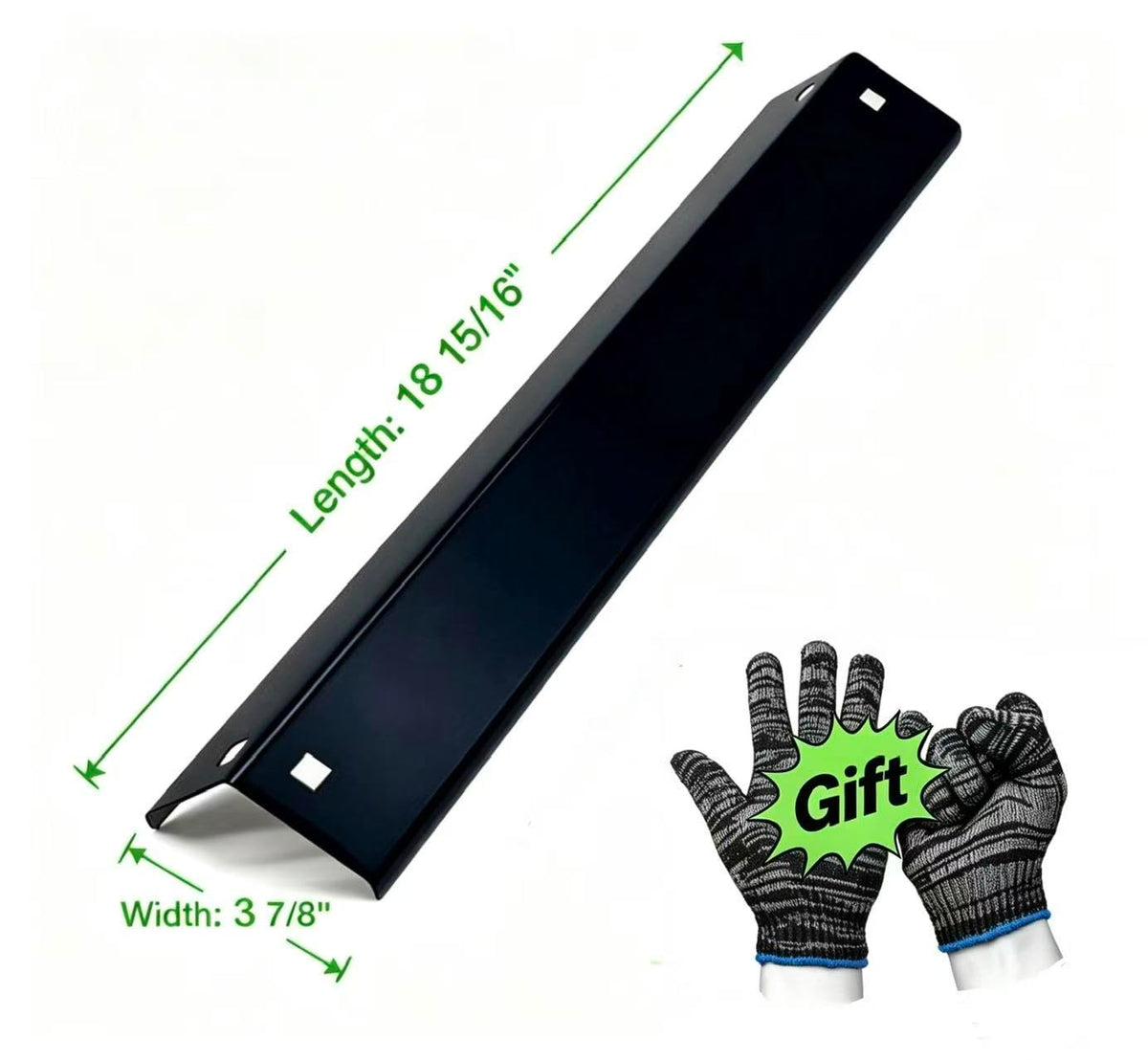 Porcelain Steel Heat Plates 3-Pack (Black) for Char-Griller 5050 3001 3008 3030 4000 5252 5650