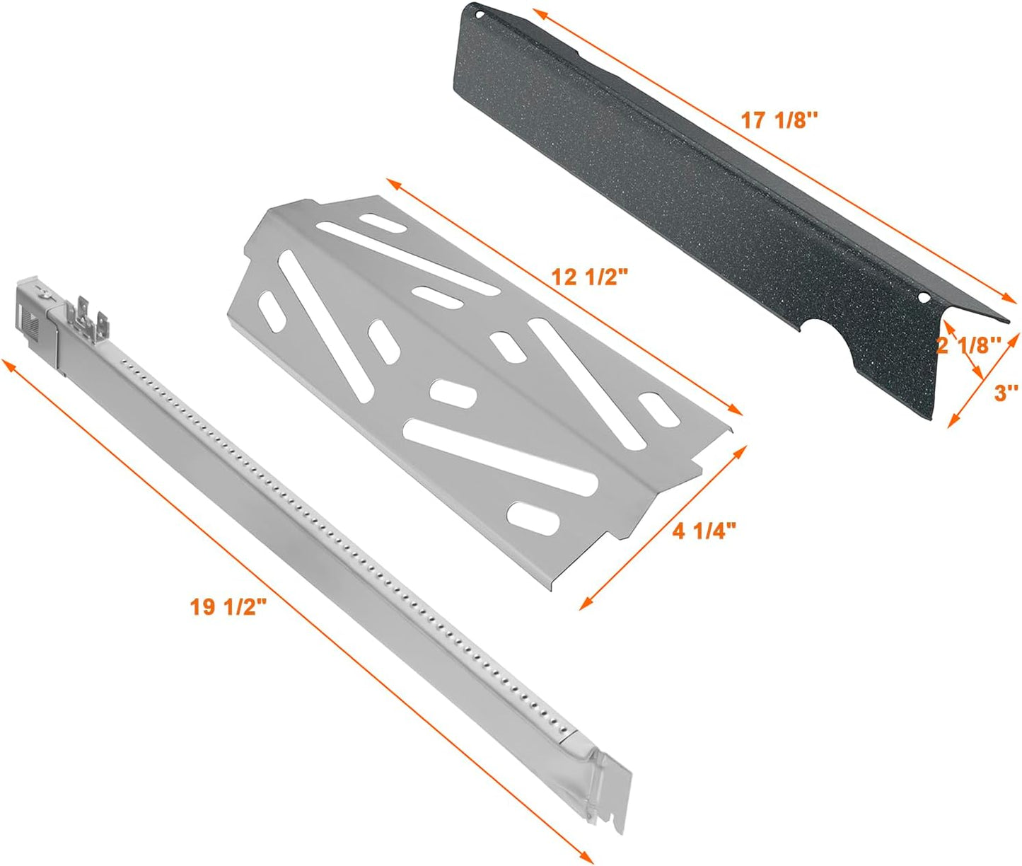 Grill Parts for Weber GS4 Genesis 2 Grill Parts Replacement Genesis II 300 SER, Genesis 2 E-310, E-315, SE335, for Weber 66032 67095 Flavorizer Bars, 66040 66685 Heat Deflector &67489 Burners Tube