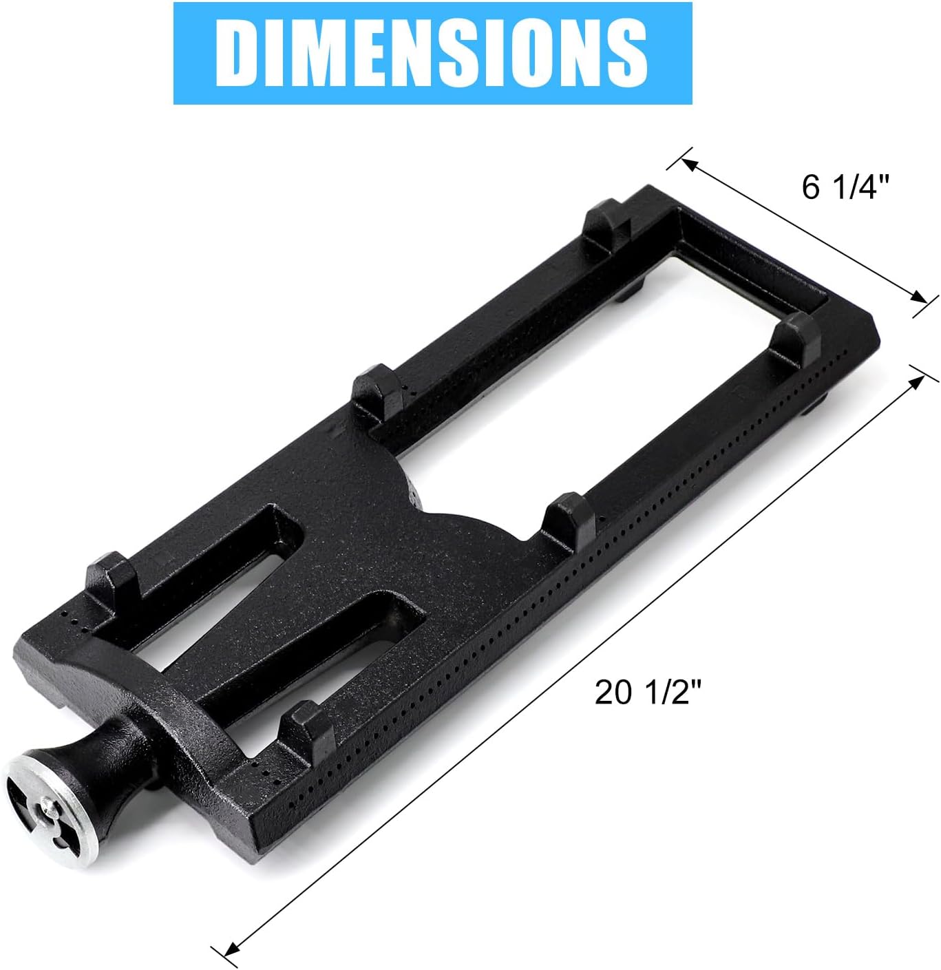 DCS 36" & 48" Cast Iron Grill Burner Replacement, 20 1/2" x 6 1/4"