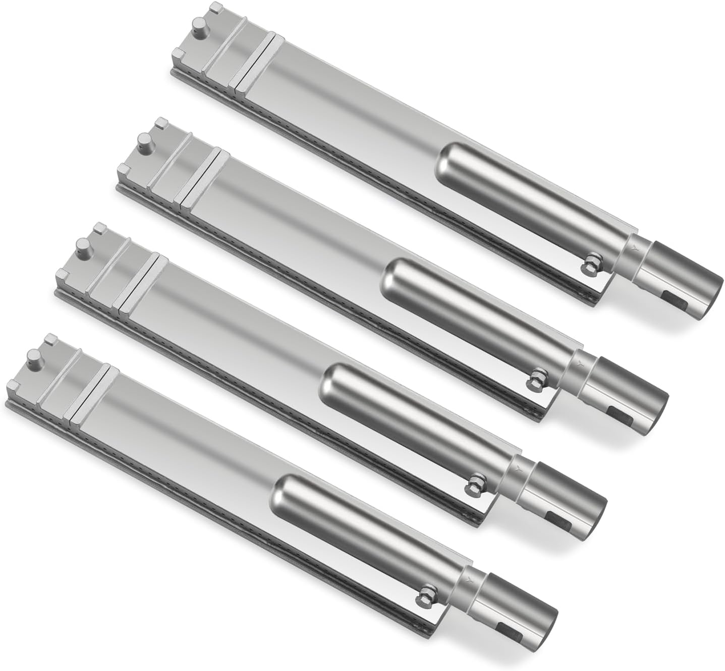 4-Pack Cast Stainless Steel Burner Tubes – Fits Bull, Weber Genesis, DCS & More
