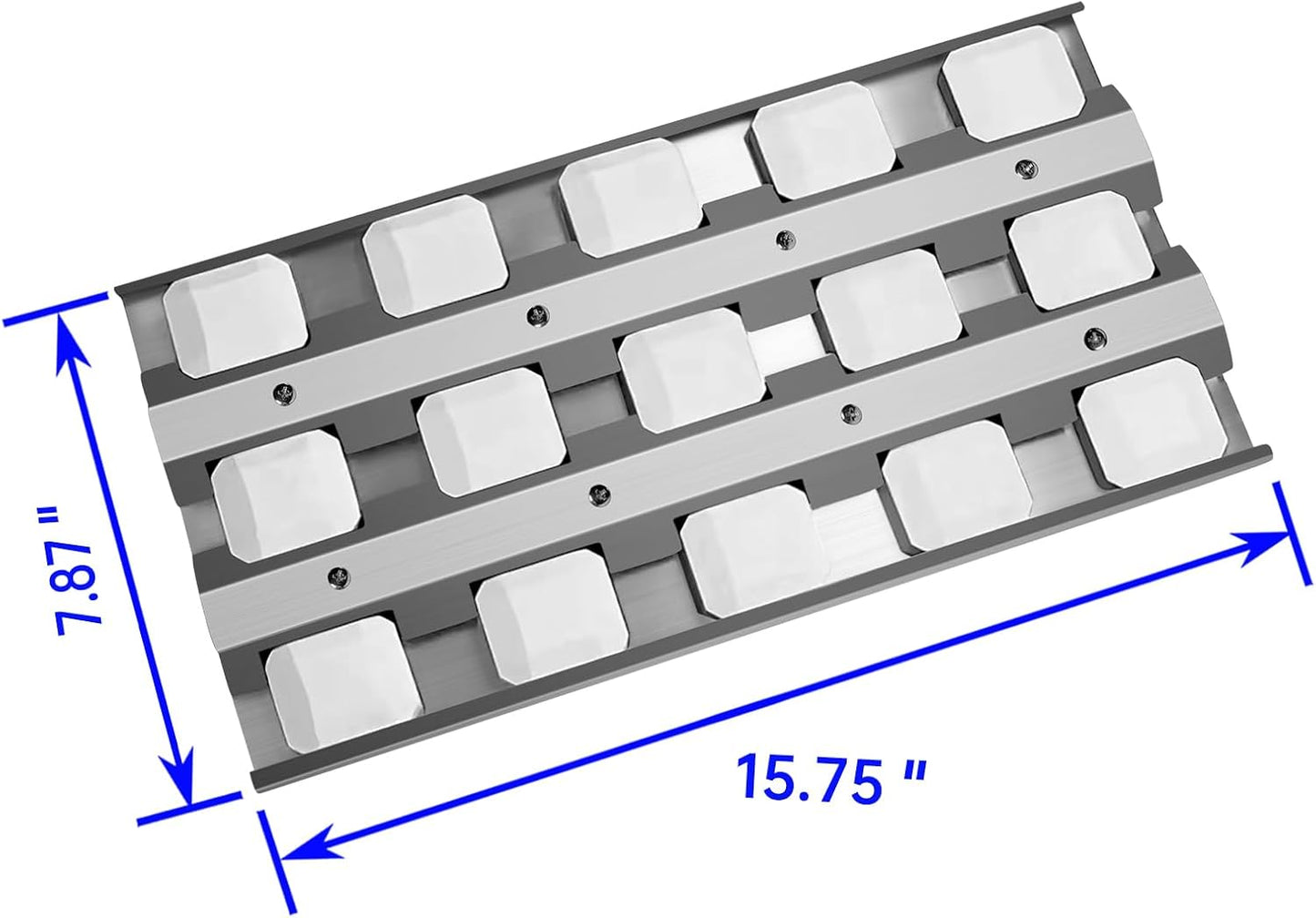 Ceramic Briquettes BBQ Grill Briquette Tray for Coyote Grill Parts 42" C2BRIQ42 Grills, 28 Inch CBRIQ28, 34" CBRIQ34, 36-Inch C2BRIQ36, Grill Heat Plates Grill Heat Shield Flame Tamer 15.75”
