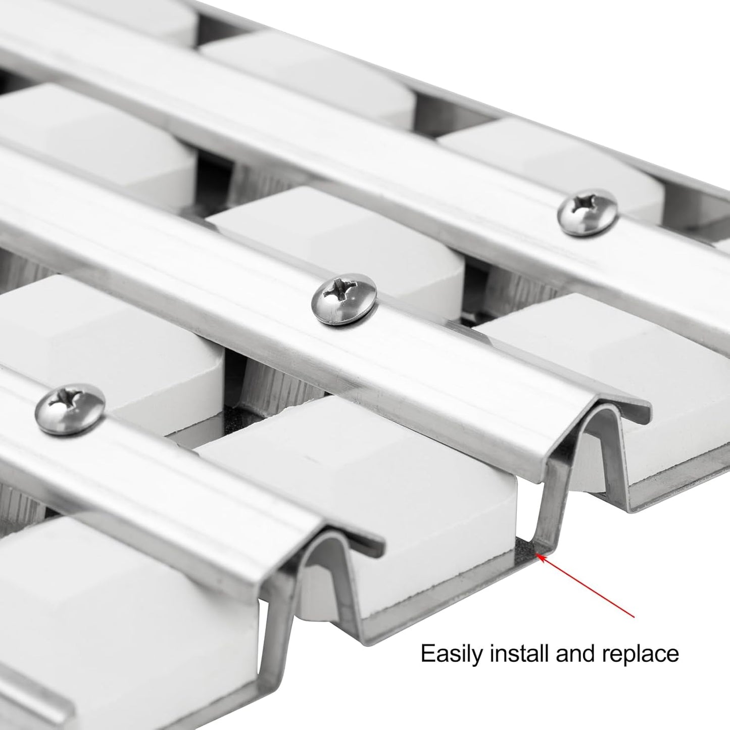 510-1025 Grill Parts Briquette Tray Parts for Alfresco Artisan Grill Replacement Parts ARTP36 ARTP32 AAEP26 AAEP32 AAEP36 Stainless Steel Ceramic Briquette Assemble Heat Plates Tray Grill Parts