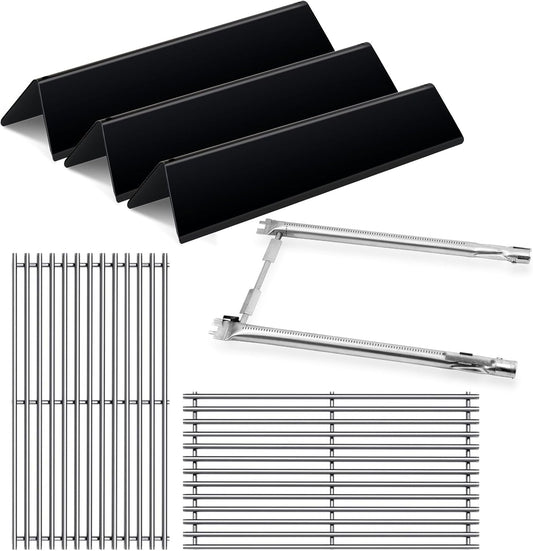 7637 17.5 Inches Grid Grates 7635 Flavorizer Bar with 69785 Burner for Weber Replacement for Spirit 200 Series