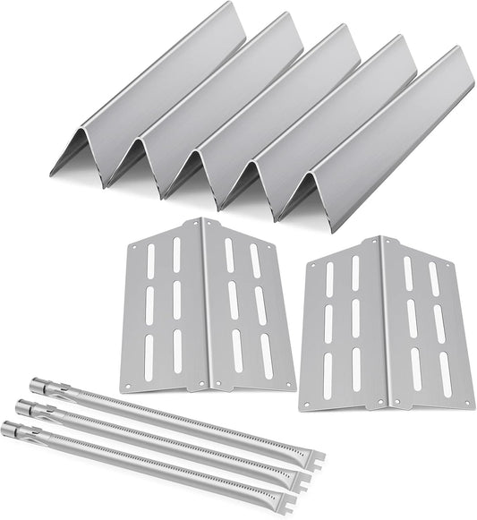 Grill Replacement Parts 7620 Flavorizer Bars 65505 Heat Deflector 3pcs 62752 Burner Tubes Set for Weber Genesis 300 Series E310 E320 E330 EP310 EP320 EP330 S310 S320 S330 Grills Accessories