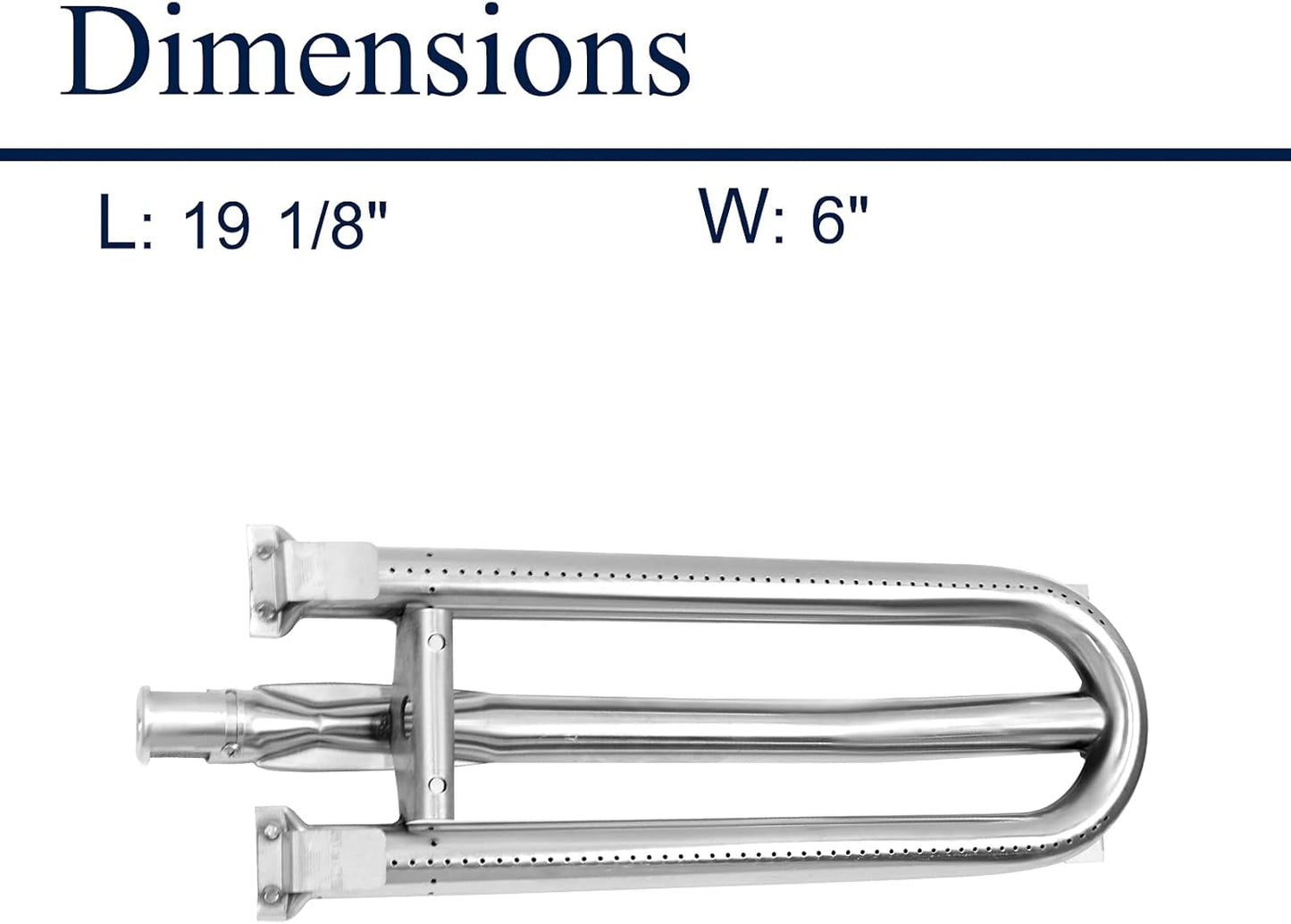 BBQ Grill Burner Replacement Parts, Stainless Steel Gas Pipe Tube Crossover Cover Flame Tamer, BBQ Deflector for Brinkmann, Select Charmglow, DCS Gas Grill Models (3-Pack)