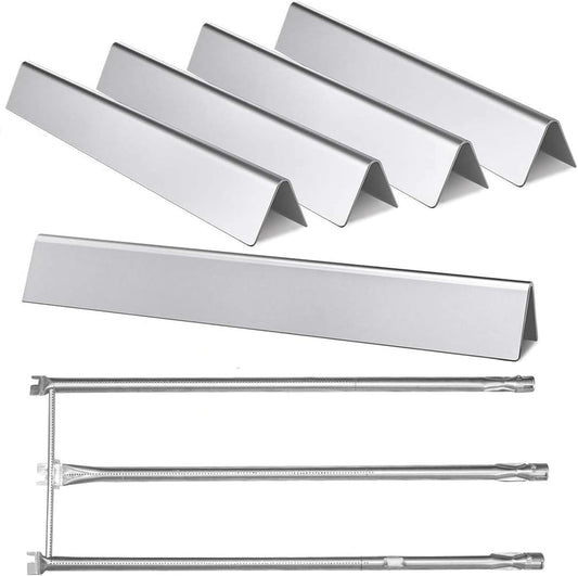 34 1/4" SS Burner Tube Set and 24.5" Flavorizer Bars Replacement for Weber Genesis 300 Series E-310 E-320 EP-310 EP-320 S-310 S-320 Gas Grills (with Side Control Panel Only), 67722 7539 7540