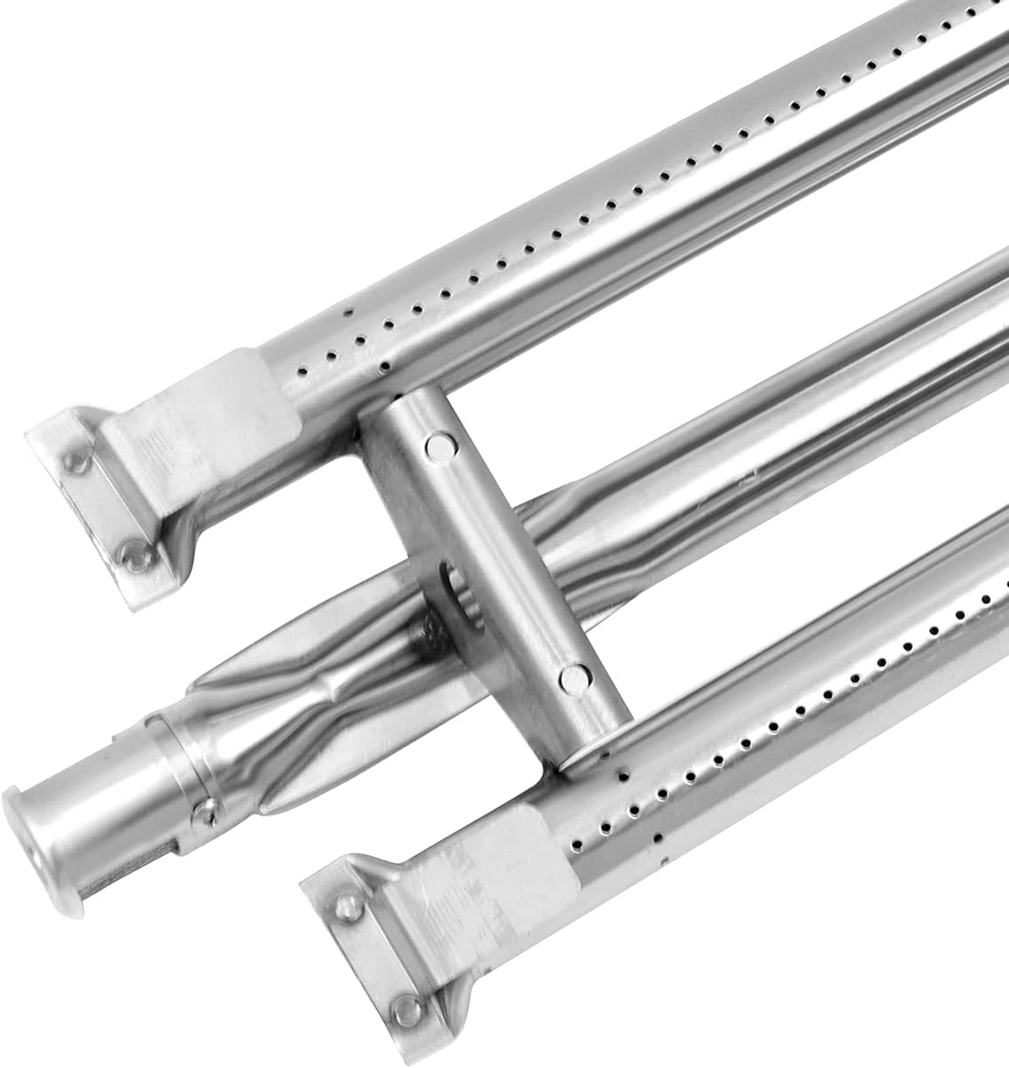 BBQ Grill Burner Replacement Parts, Stainless Steel Gas Pipe Tube Crossover Cover Flame Tamer, BBQ Deflector for Brinkmann, Select Charmglow, DCS Gas Grill Models (3-Pack)