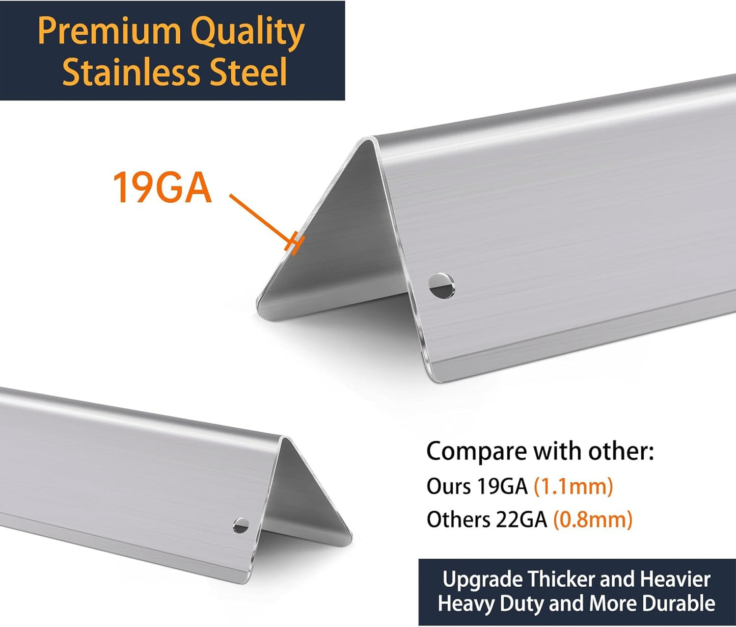 Grill Replacement Parts Flavorizer Bars for Weber Genesis ii 300 LX 300 Series E-310 E-315 S-335 GS4 Grills 304 Stainless Steel Heat Deflector Barbecue Accessories for Weber 66032 66795 66040