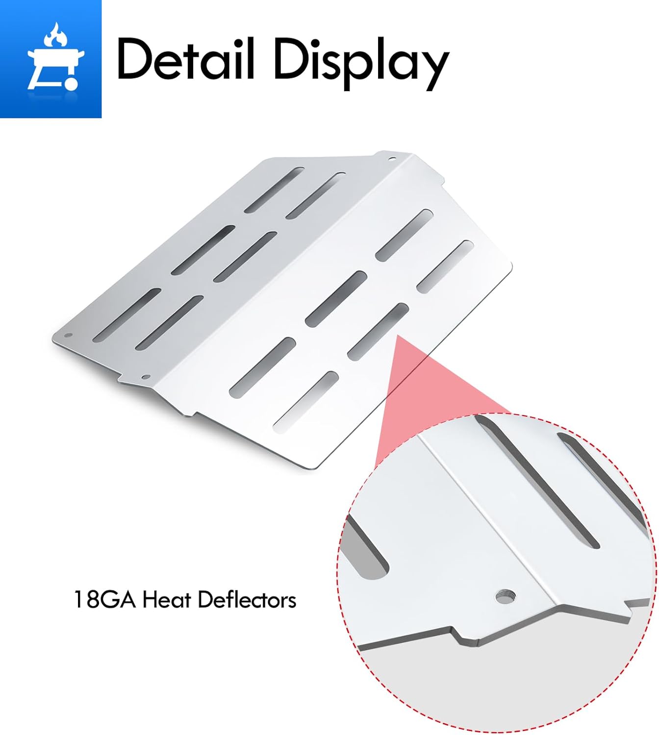 Genesis E330 Grill Parts 7621 Flavorizer Bars Heat Deflector Sear Burner Replacement Parts for Weber Genesis 300 Parts E-310 E-330 S-330 S-310 E-320 Genesis 4 Burner Grill Parts 330 Sear Burner Tube