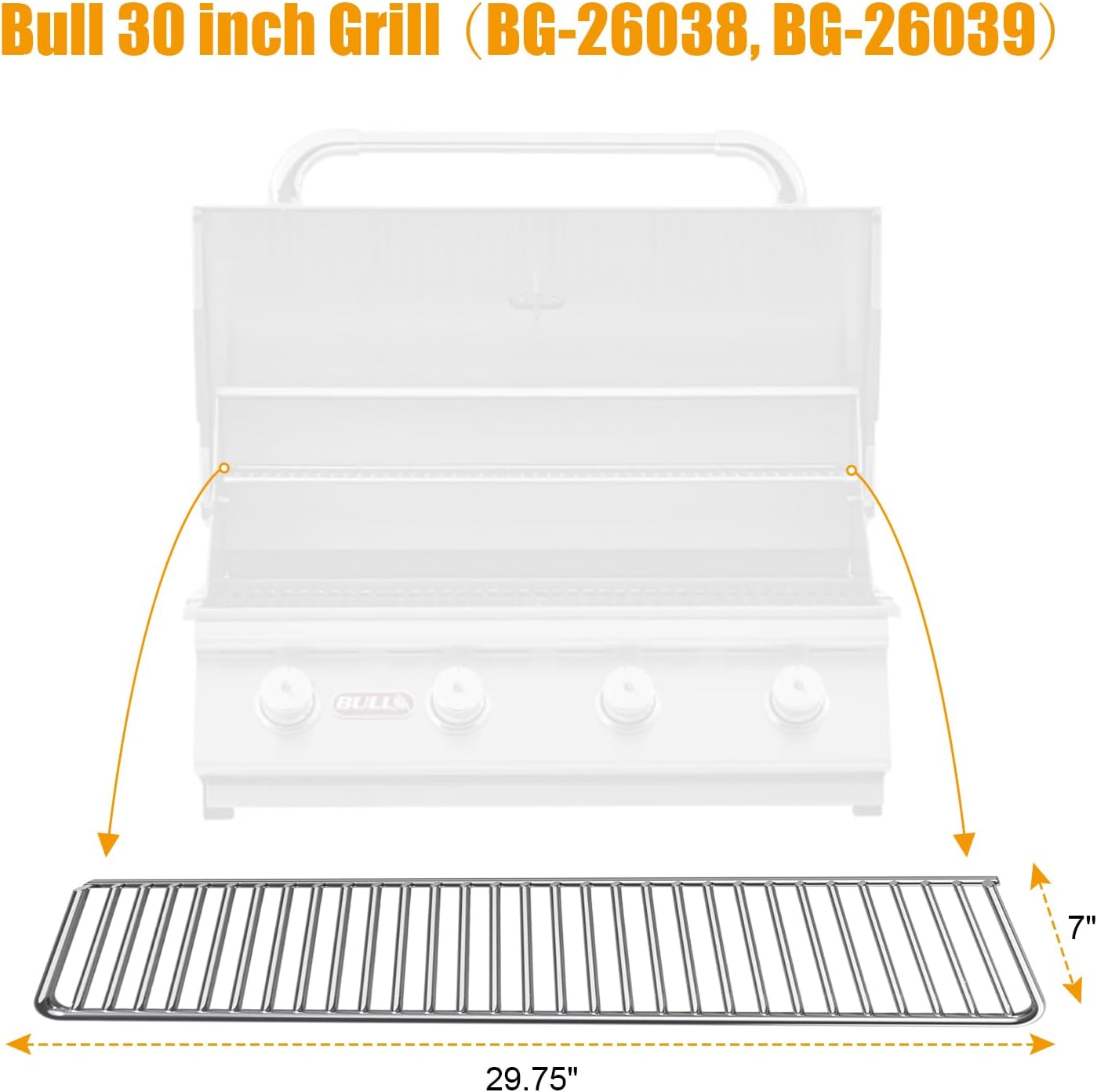Stainless Steel Warming Rack for Bull 30" Grills – Expand Cooking Surface
