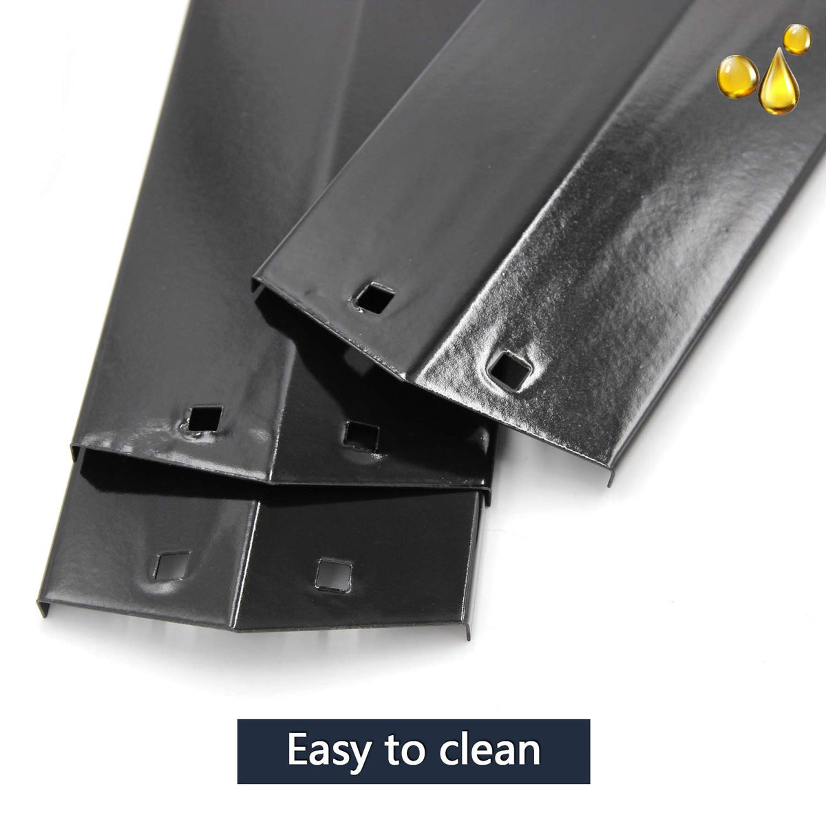 Hongso Porcelain Heat Plate Shields 3-Pack for Chargriller 5050 5650 3070 3000 3001 3008