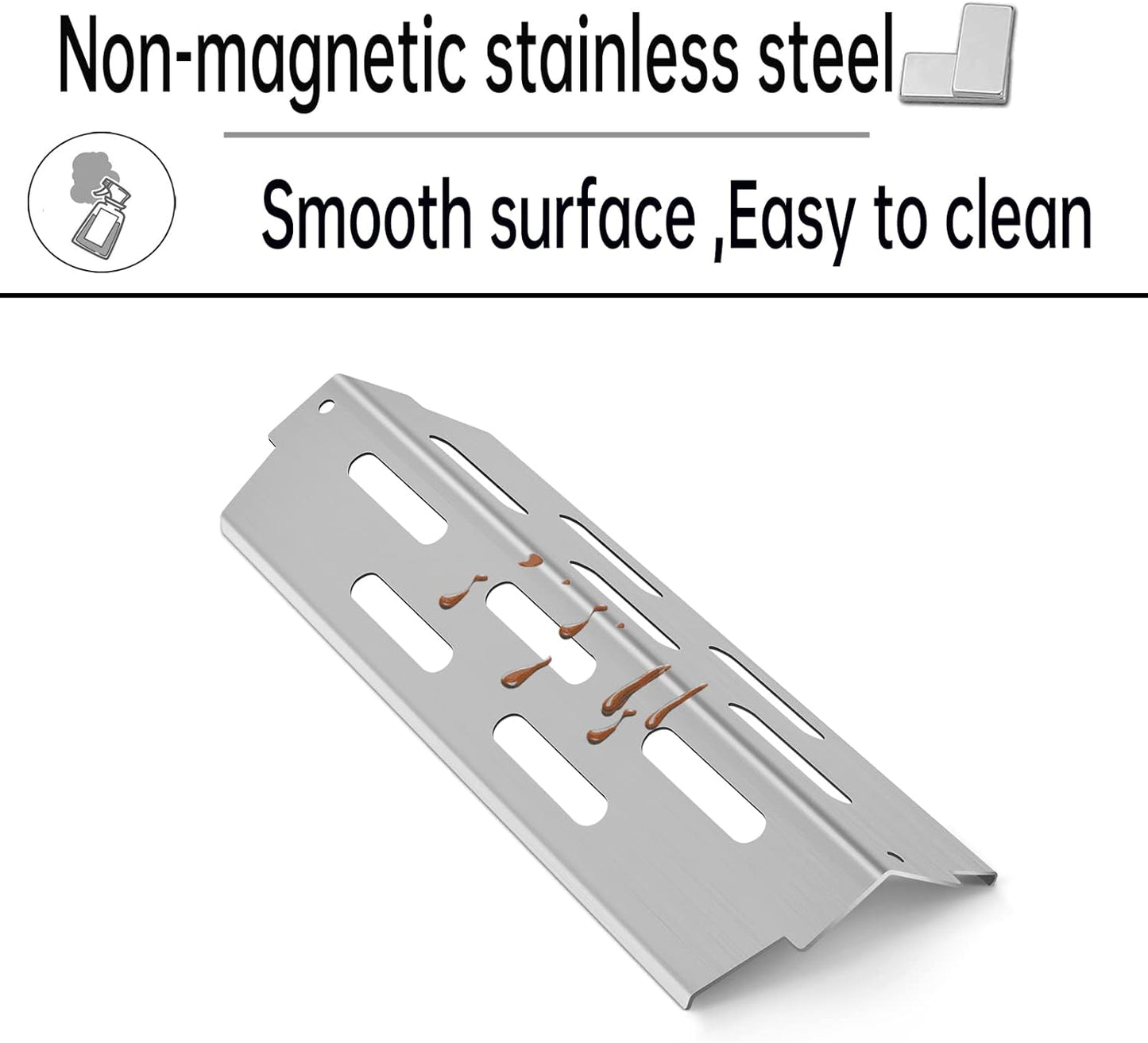 Grill Flavorizer Bars Parts for 66795 Weber Genesis II E-310, E-335, S-335, Genesis II LX S-340,Grill Heat Deflectors 66032 66040 BBQ Grill Replacement Parts Accessories Stainless Steel 17 Inch