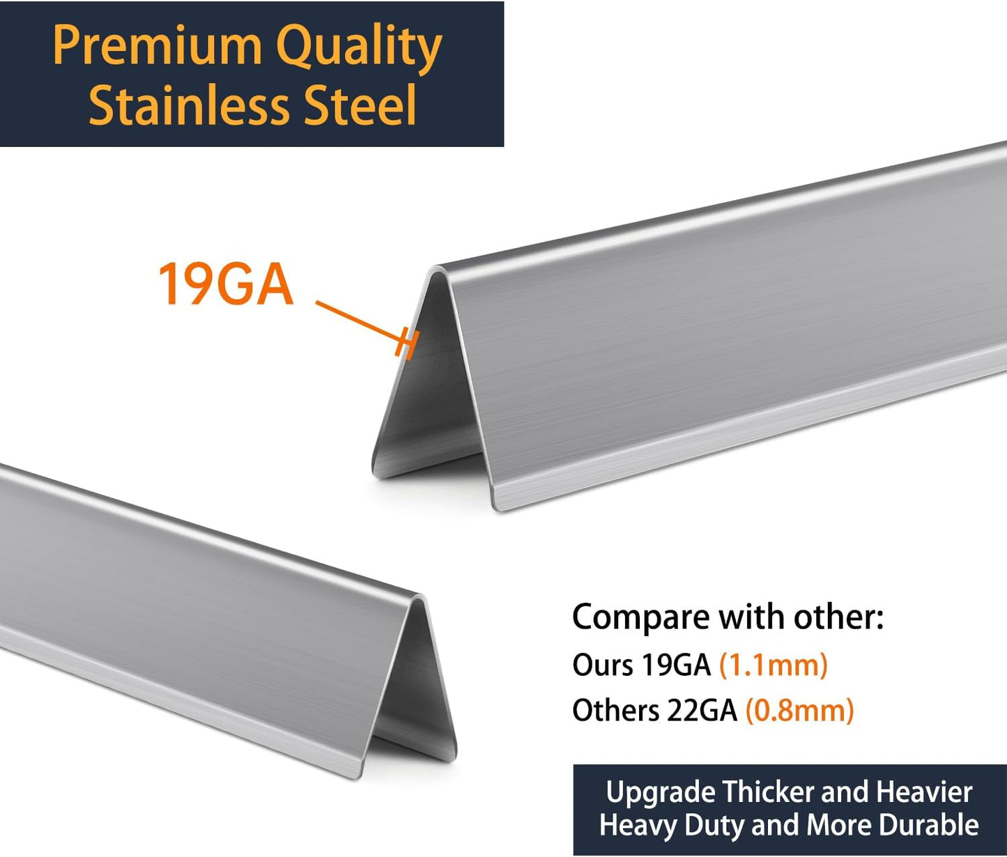 Grill Replacement Parts 17.5" Flavorizer Bars & Heat Deflector for Weber Genesis Grill Parts 300 Series E/S310 320 330 EP/cep310 330 with Front Control Knob, Heating Plate for Weber 7622 7620