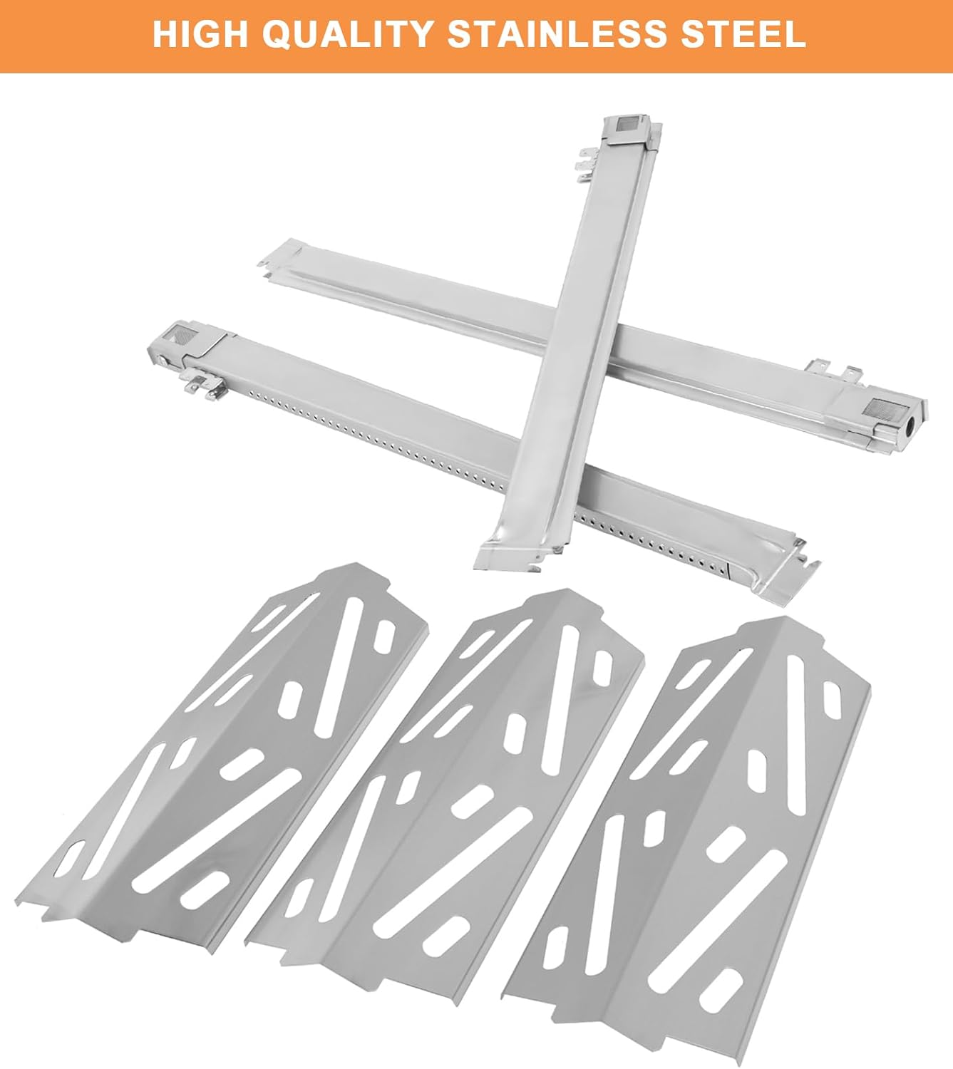 Grill Parts for Weber GS4 Genesis 2 Grill Parts Replacement Genesis II 300 SER, Genesis 2 E-310, E-315, SE335, for Weber 66032 67095 Flavorizer Bars, 66040 66685 Heat Deflector &67489 Burners Tube