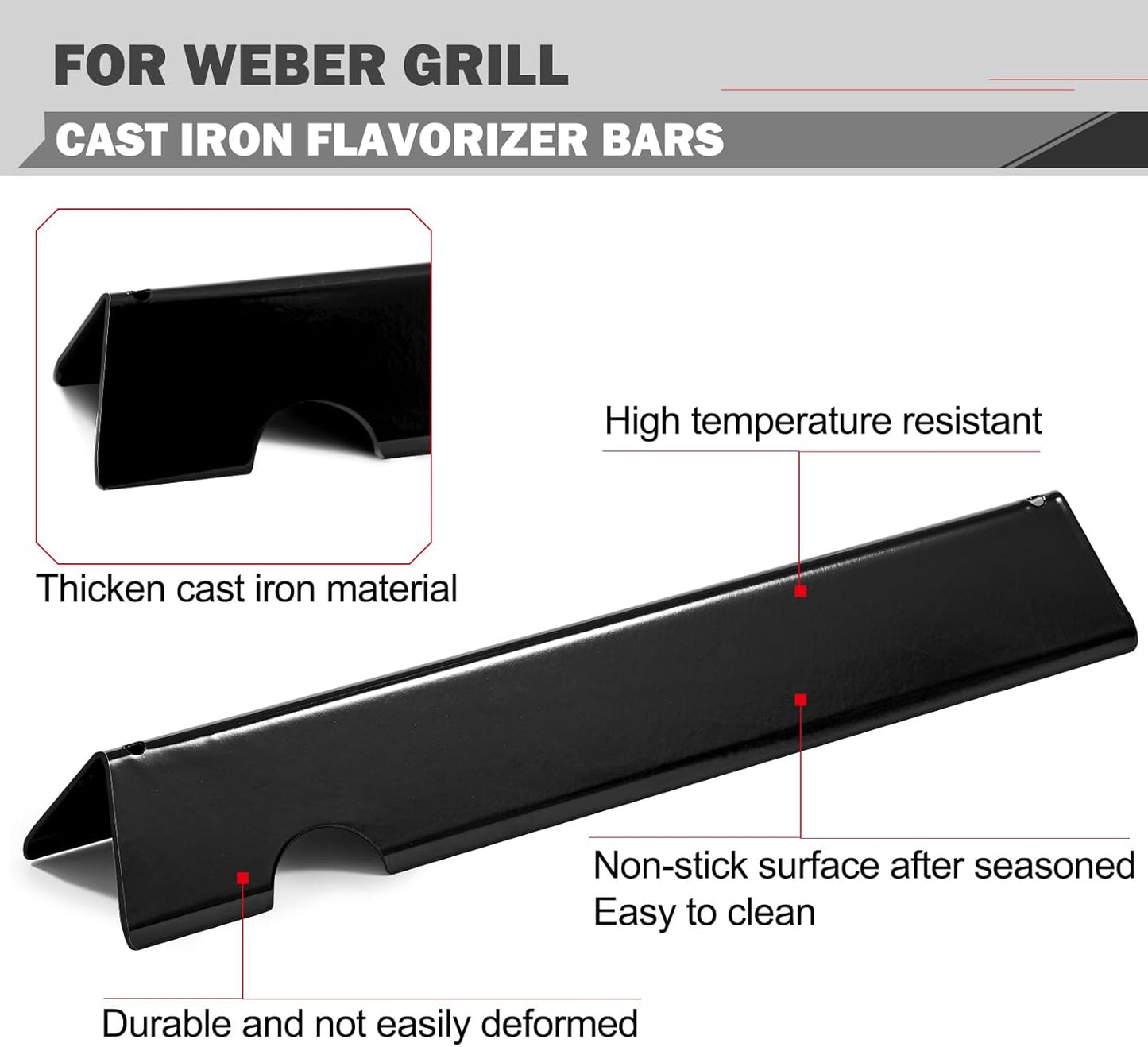 Genesis II E210 Grill Replacement Parts Flavorizer Bars Heat Deflector for Weber Genesis II E-210 S-210 E-240 GS4 Grill Parts 66794 66039 Parts Weber Genesis II 200 Series LX E240 S240 Replacement