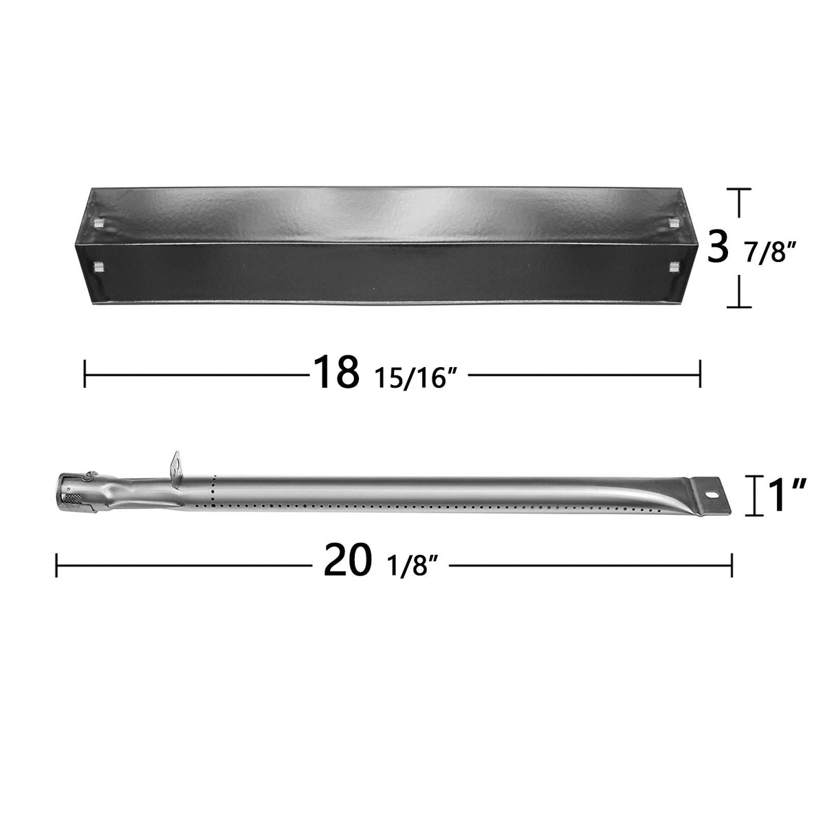 Hongso Burner &amp; Heat Plate Replacement Kit for Chargriller 5050 5650 3001 3072 3008 5072 5252
