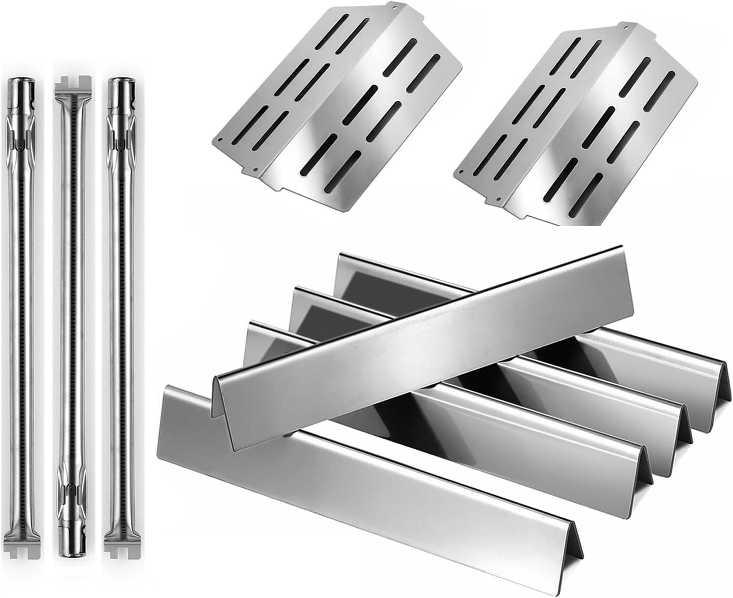 Genesis E-310 Grill Replacement Parts for Weber 7621 7620 Flavorizer Bars 62752 Burner Tube 65505 Heat Deflectors Weber Genesis 300 E310 E-330 S330 EP310 S-310 S-320 S310 EP330 E330 Grill Parts