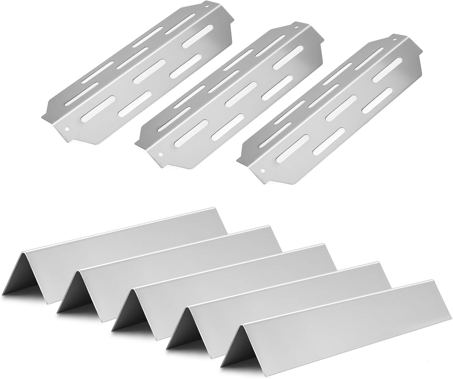17.5 inch flavorizer bar and Heat Deflector Replacement for Weber 7620 7622, Genesis 300 Series E310 E320 E330 EP310 EP320 EP330 with Front Control Knob(2011&Newer)