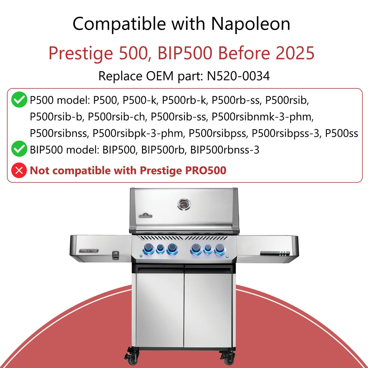 topgrillparts Napoleon Prestige 500 Warming Rack N520-0034 - material detail