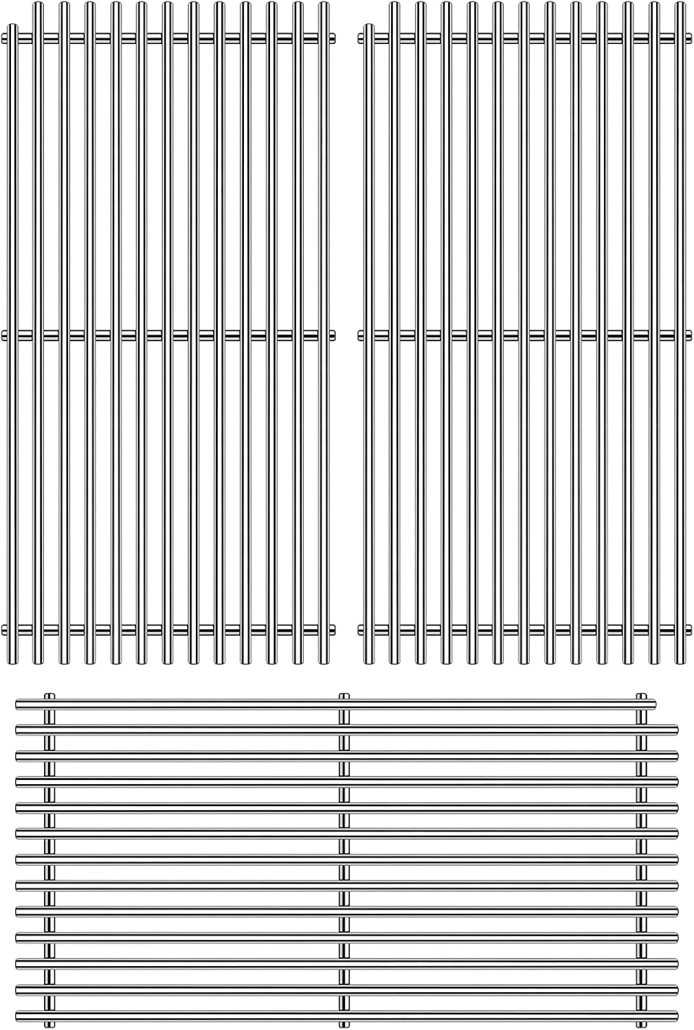54801 Grill Grates Replacement, 3-Pack 9MM Stainless Steel for DCS 24/36/48 Grills