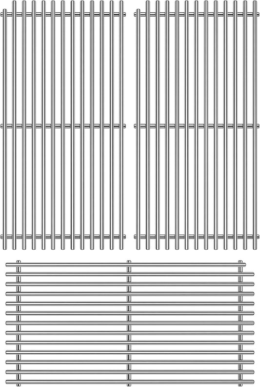 54801 Grill Grates Replacement, 3-Pack 9MM Stainless Steel for DCS 24/36/48 Grills