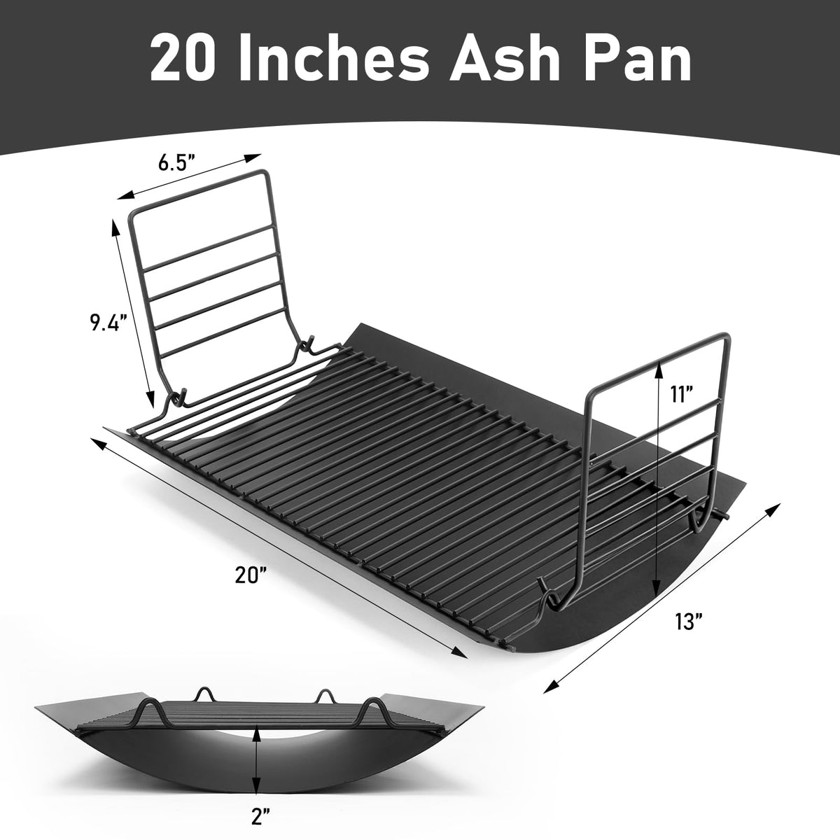 20" Ash Pan Replacement for Chargriller 5050 5072 5650 2123 2223 2823 (Model 200157)
