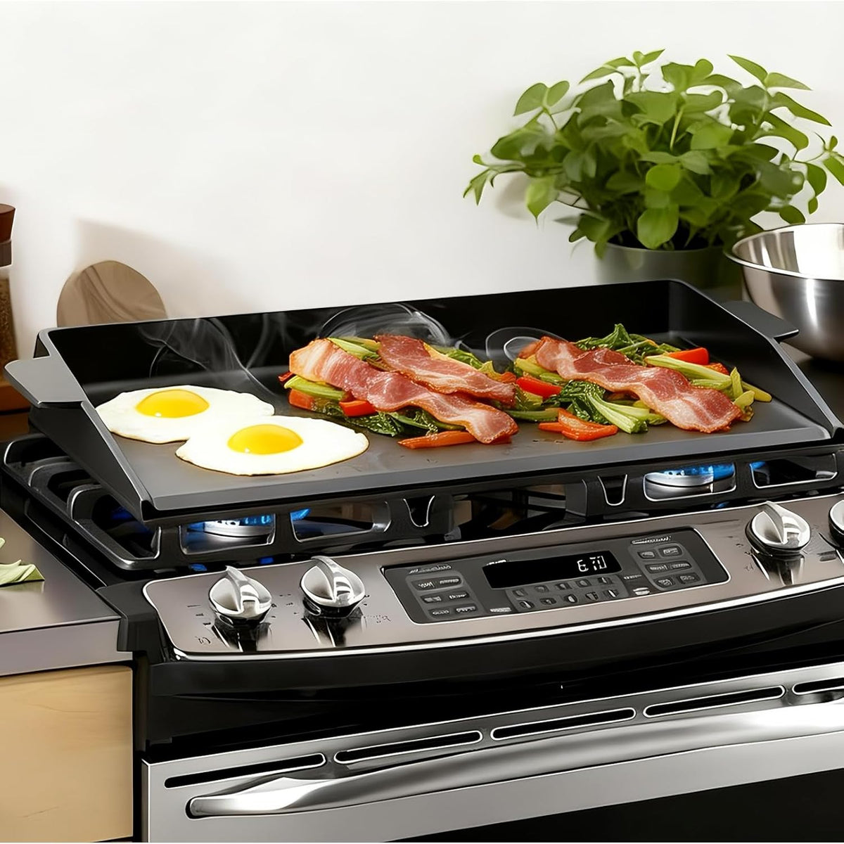 topgrillparts 23x16 cast iron griddle - lifestyle view 3