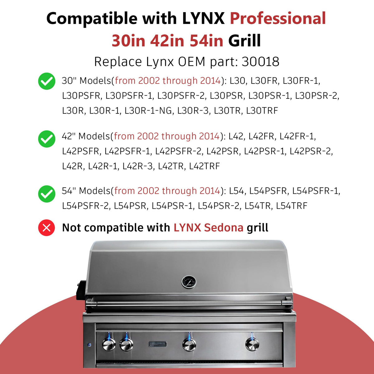 topgrillparts wide grill grate Lynx 30018 - photo 3