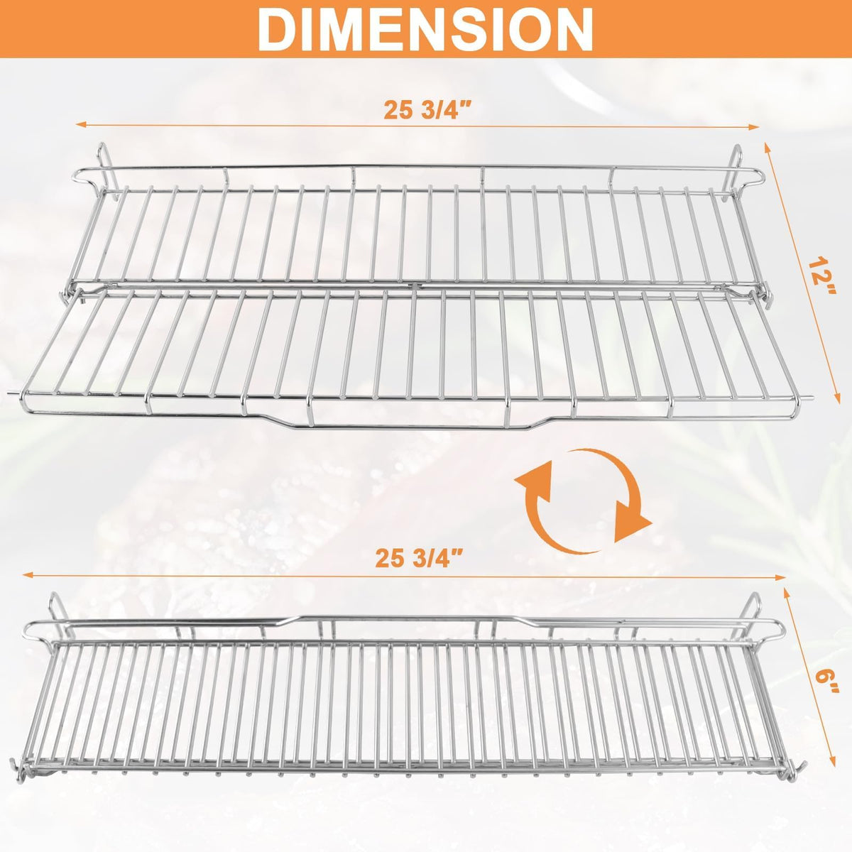 topgrillparts Weber Genesis II 300 Series Warming Rack 66044 - folded view