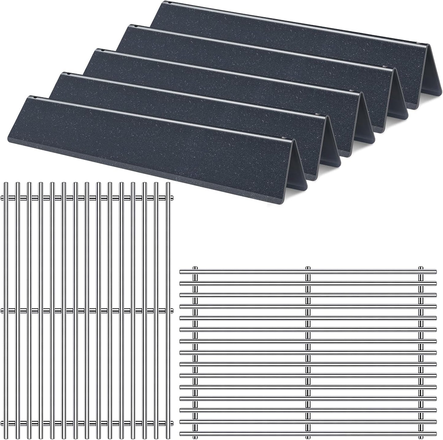 17.5” Grill Grates Replacement for 7637 7635 Weber Spirit I Spirit II E-210, S-210, E-220, S-220 With Front-Mounted Control Panels,Flavorizer Bars Cooking Grid Parts 2 Burners Spirit 200 Series