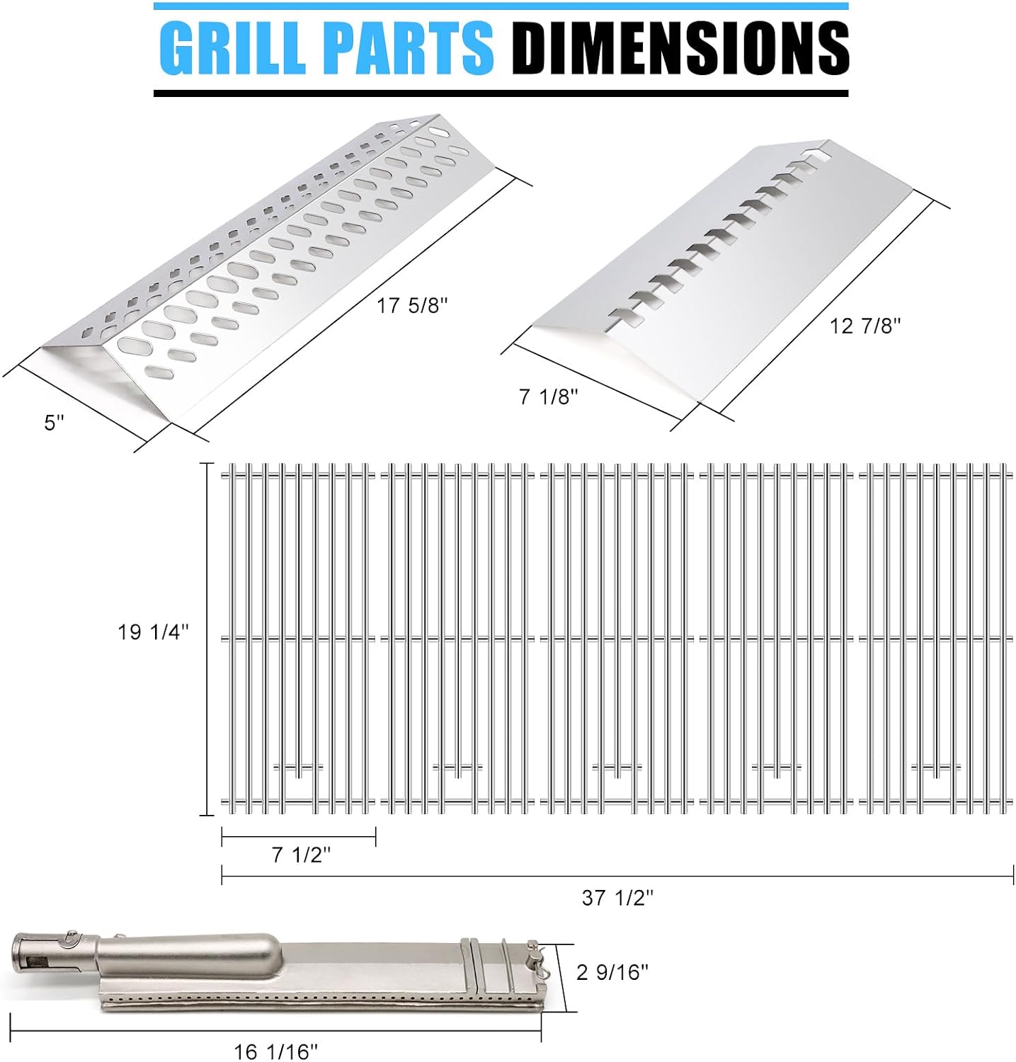 Complete Bull Brahma Grill Rebuild Kit (57568/57569) – Grates, Burners & More