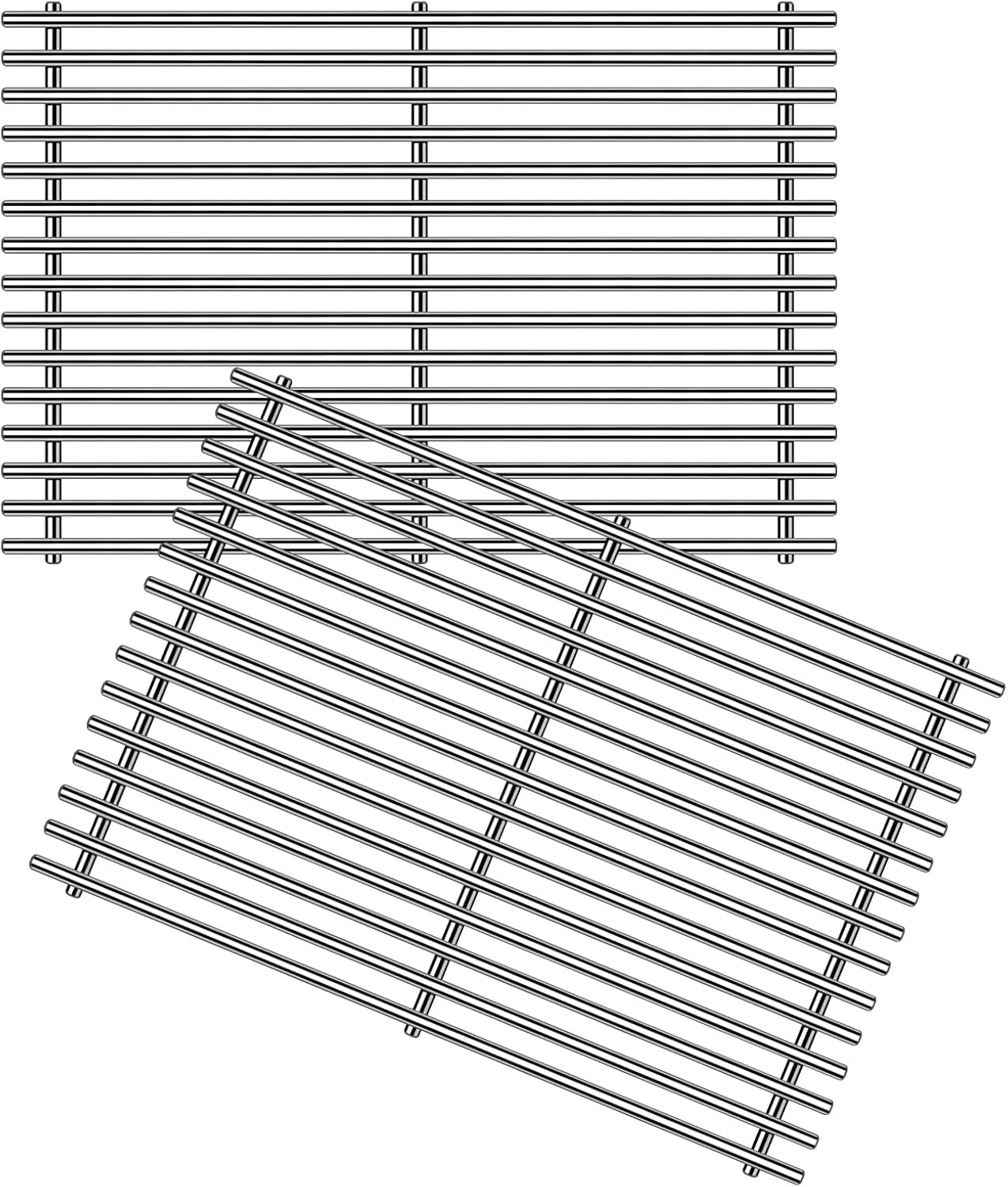 9MM 18.75" 304 Stainless Steel Grill Grates for Weber Genesis II/LX 400 Series E-410, E-435, S-410, S-435, SE-410, LX E-410, LX S-440, GS4 Grill Parts Replacement for Weber 7854 66089 66097