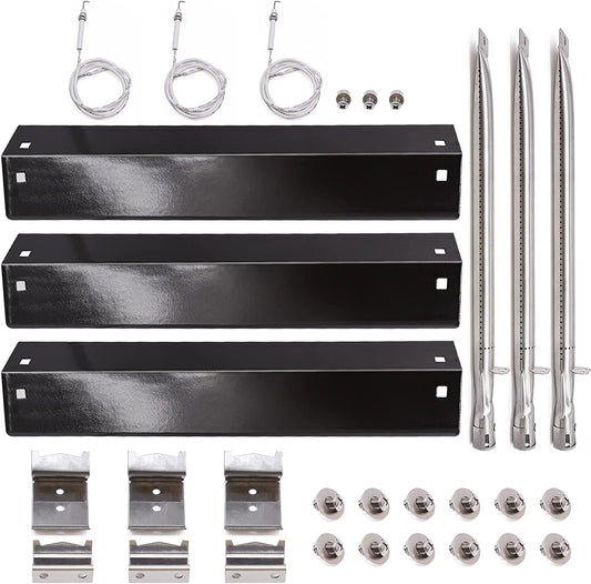 Grill Burner &amp; Heat Plate Rebuild Kit for Chargriller 5050 5650 3001 3008 3030 4000 5252 3072