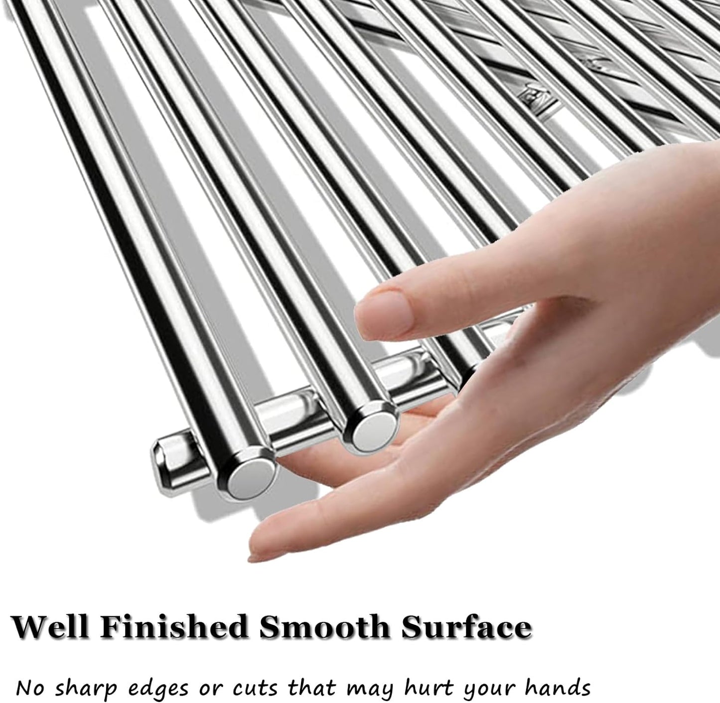 19.5" Cooking Grates for Weber Genesis 300 Series, Genesis E310 E320 E330 S310 S320 S330 EP310 EP320 EP330 Gas Grill, 304 Stainless Steel Replacement Parts for Weber 7528 7524