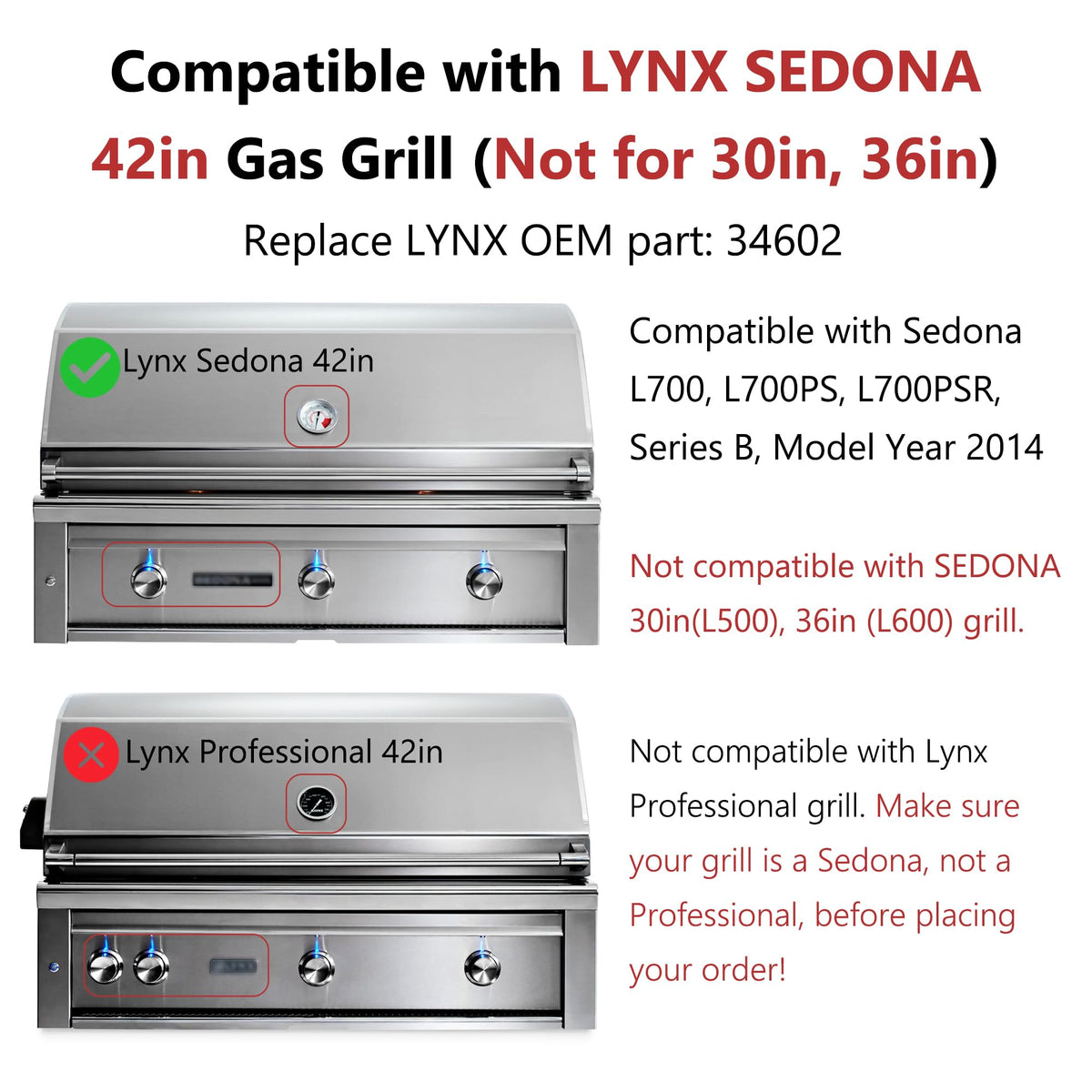 topgrillparts wide grill grate Lynx Sedona 33779 - photo 3