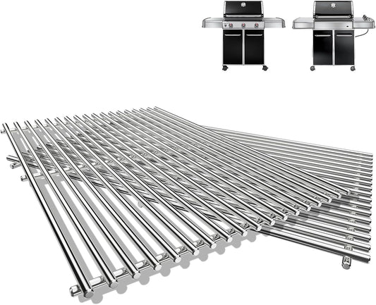 19.5" Cooking Grates for Weber Genesis 300 Series, Genesis E310 E320 E330 S310 S320 S330, Replacement Parts for Weber 7528/7524, 304 Stainless Steel