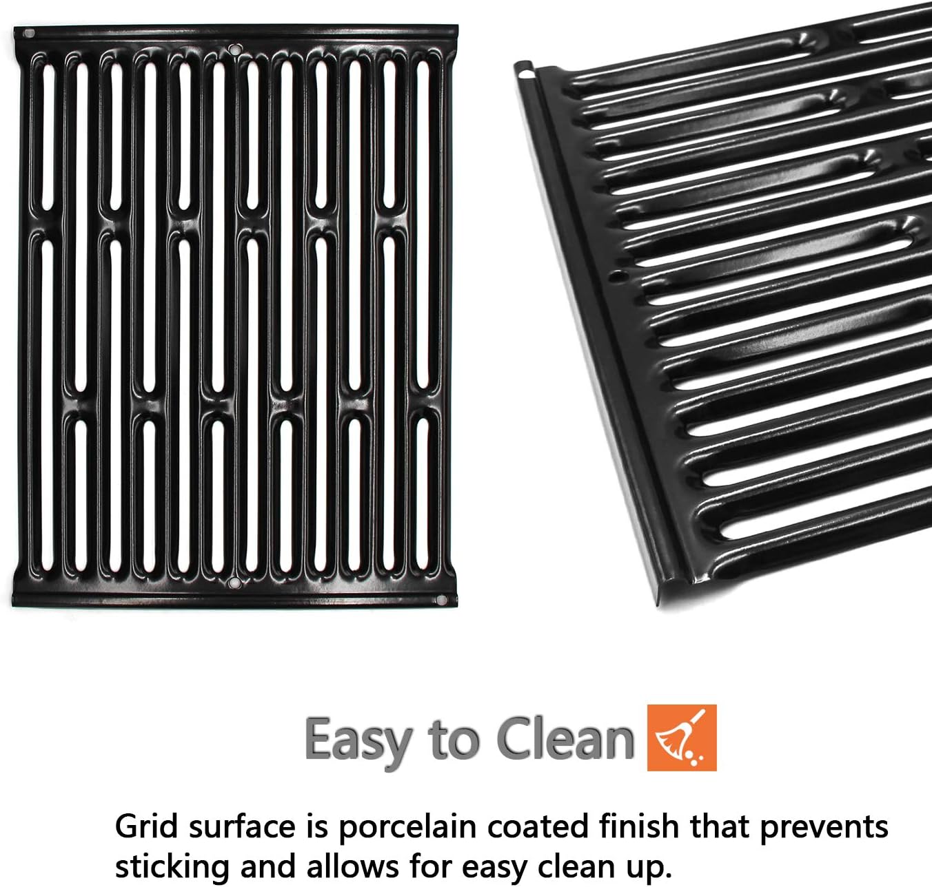 7523 7521 7522 15 Inches Porcelain Enameled Cooking Grates Replacement for Weber Spirit E-210, Spirit S 200 & 210 (Pre-2012 with Side Control), Genesis Silver A, Spirit 500, 65904 65905 Grills