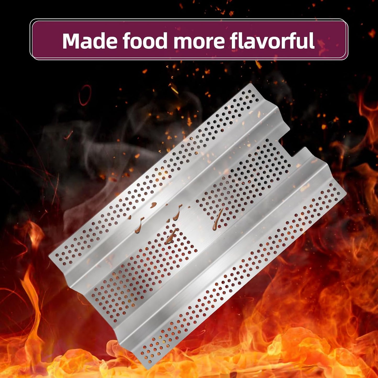 17.5" Stainless Steel Heat Plates for Blaze PRO Series Grills, 3-Pack
