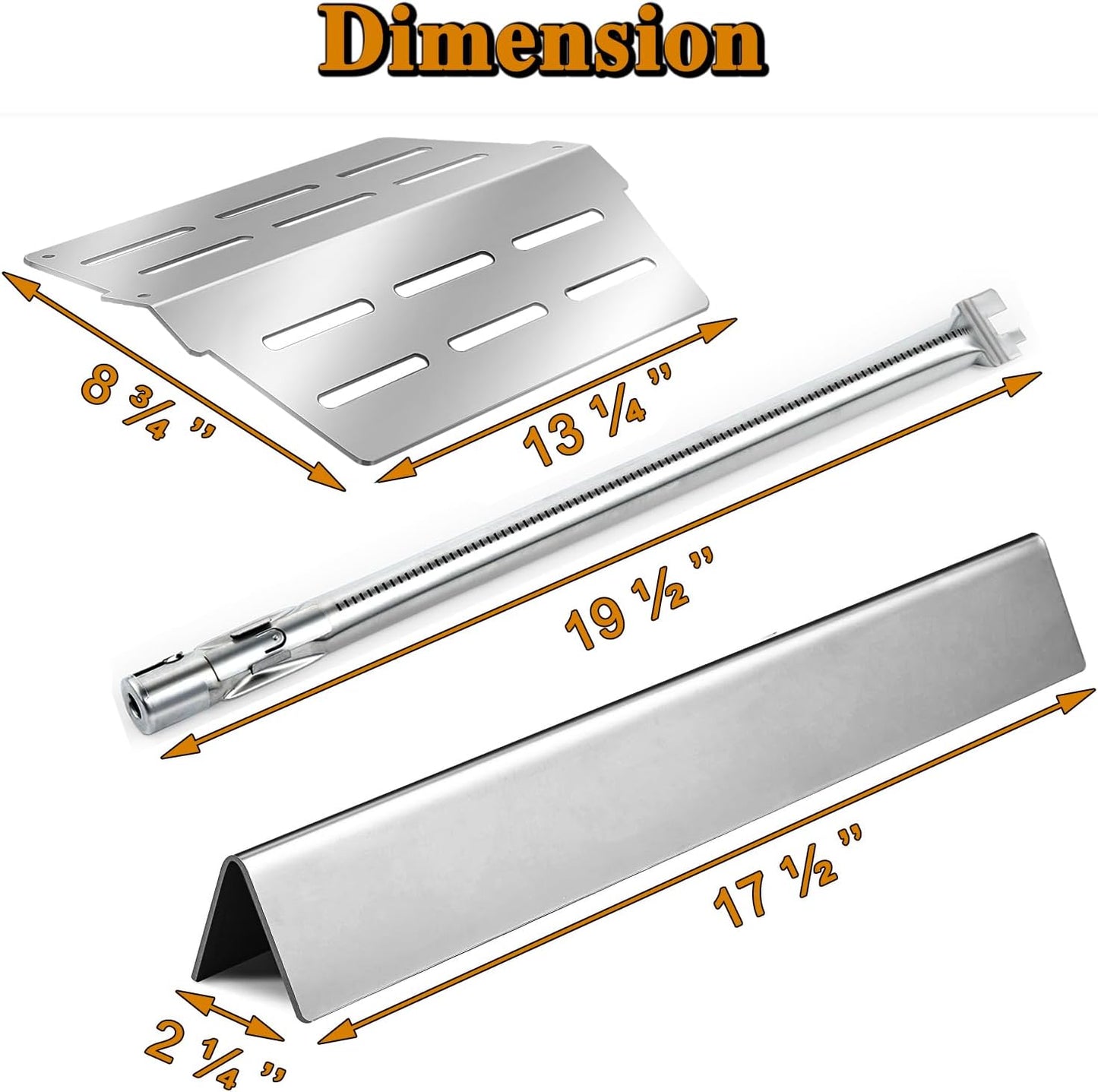 Genesis E-310 Grill Replacement Parts for Weber 7621 7620 Flavorizer Bars 62752 Burner Tube 65505 Heat Deflectors Weber Genesis 300 E310 E-330 S330 EP310 S-310 S-320 S310 EP330 E330 Grill Parts
