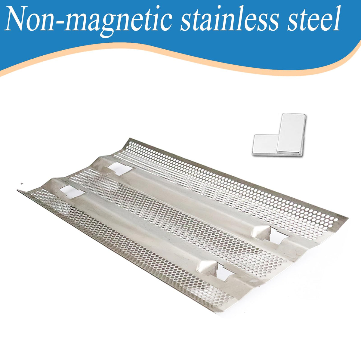 Heat Plate / Flavor Grid Replacement — 93551-1+93531-2 Heat Plates for fire Magic Grill Parts 15-S1S1N-A, 15-S2S1N-A, 25