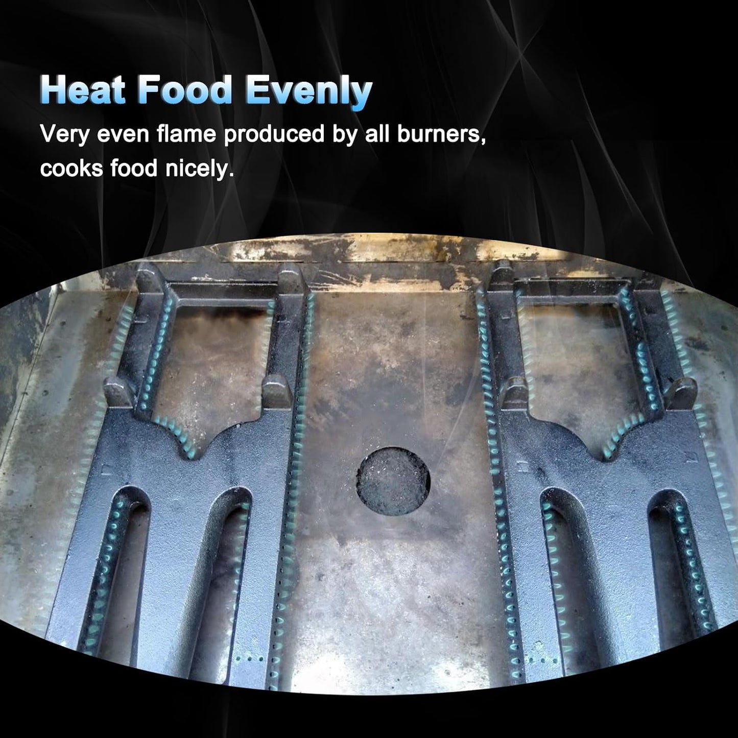 DCS 36" & 48" Cast Iron Grill Burner Replacement, 20 1/2" x 6 1/4"