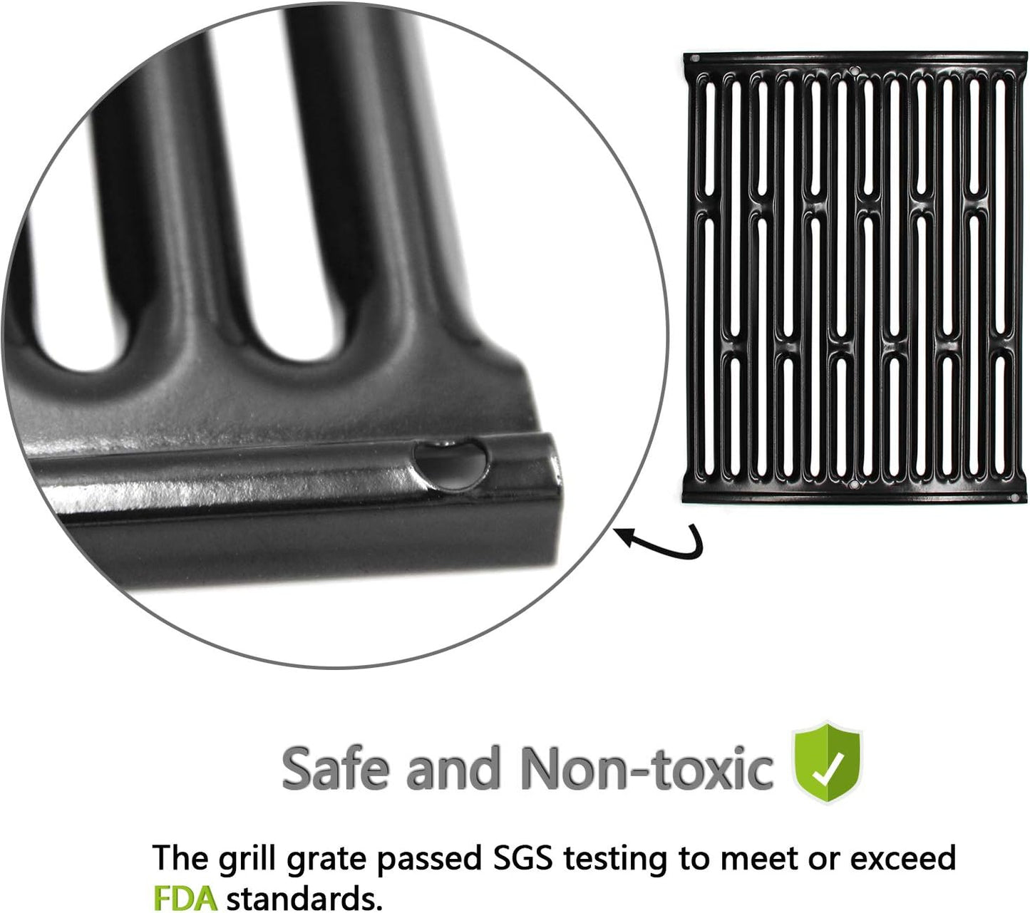7523 7521 7522 15 Inches Porcelain Enameled Cooking Grates Replacement for Weber Spirit E-210, Spirit S 200 & 210 (Pre-2012 with Side Control), Genesis Silver A, Spirit 500, 65904 65905 Grills