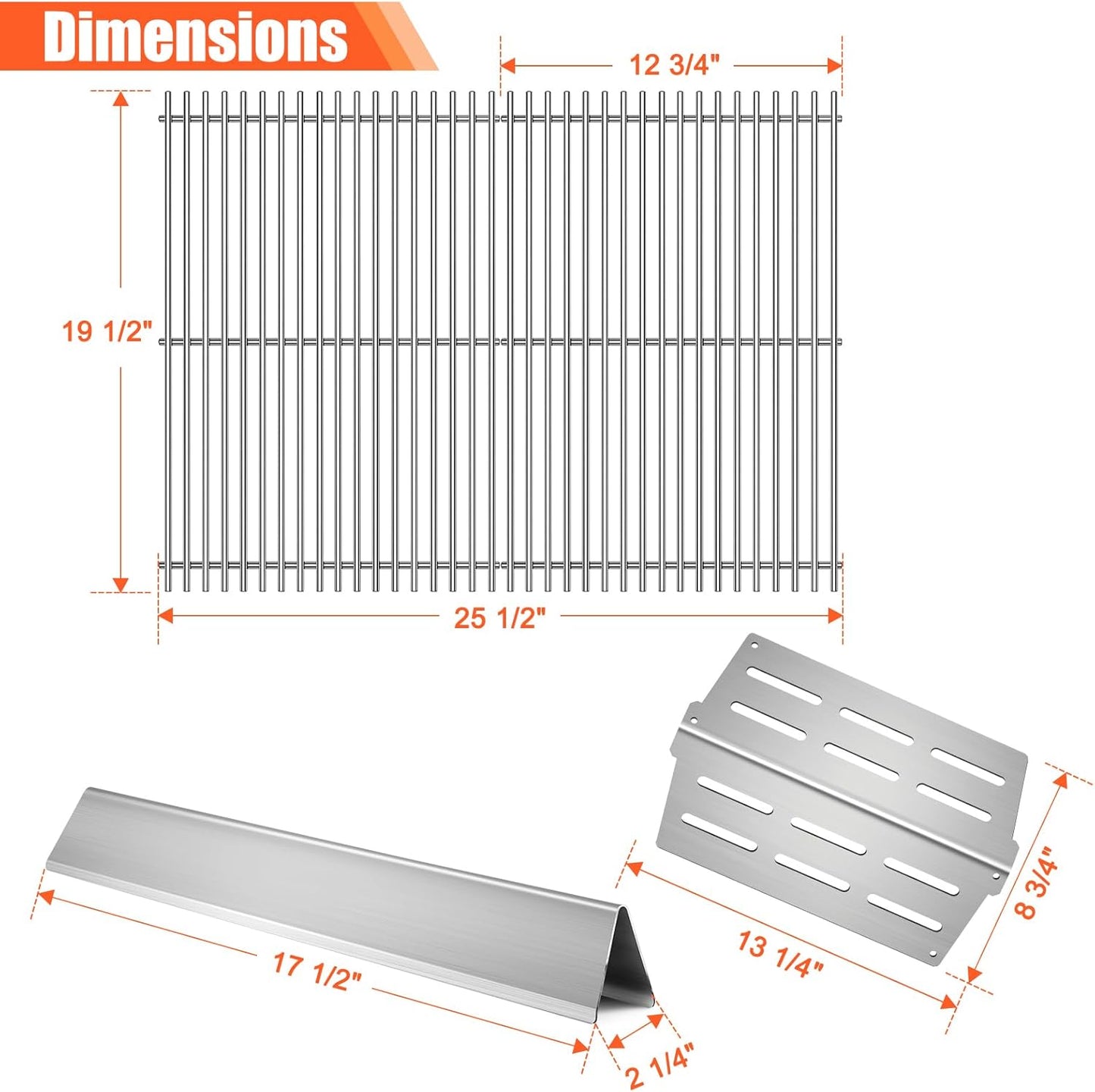 7524 7528 Cooking Grates 7622 Heat Deflectors 7620 Flavorizer Bars for Weber Genesis Grill Replacement Parts