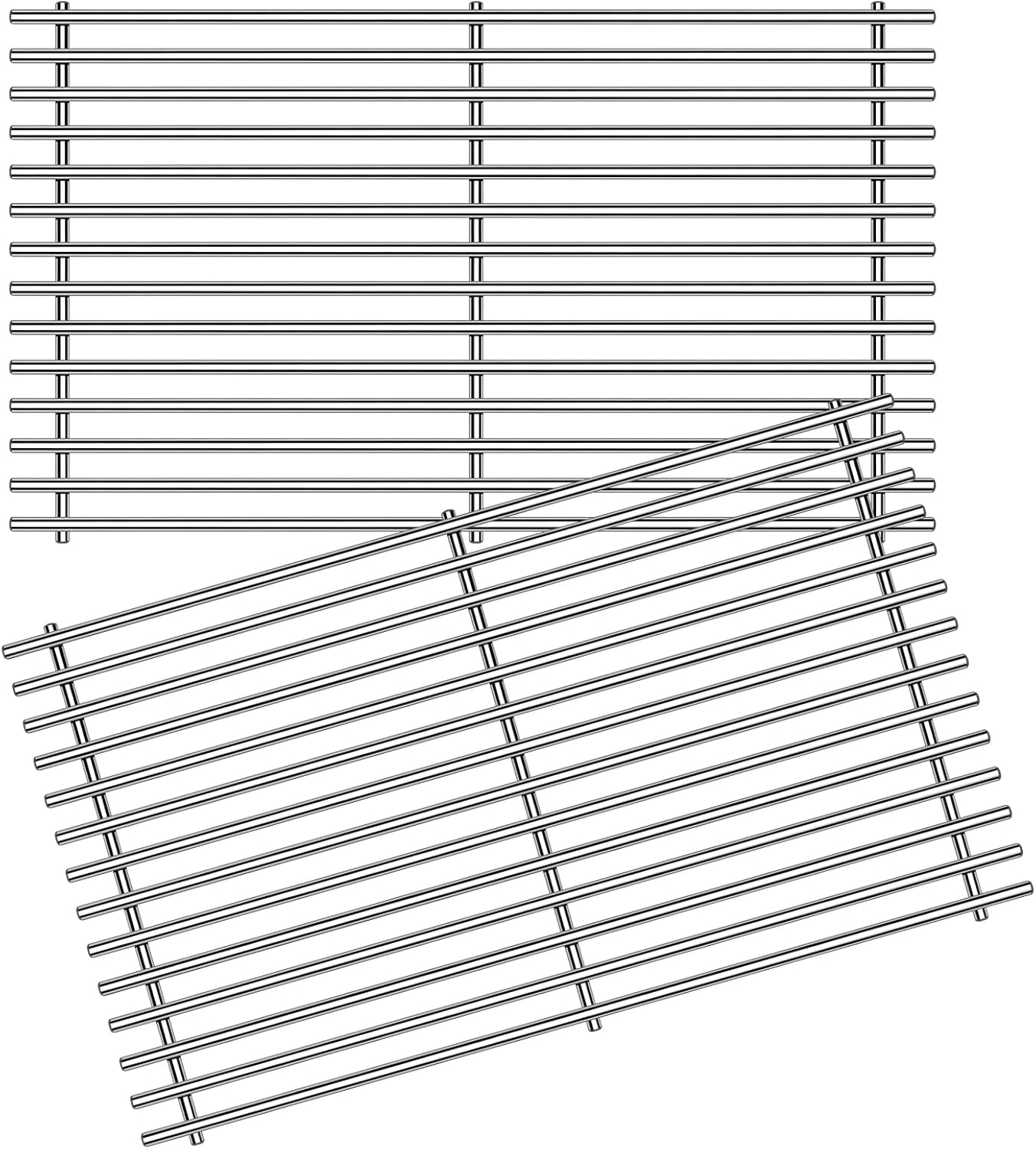 9MM 18.75" 304 Stainless Steel Grill Grates for Weber Genesis II/LX 400 Series E-410, E-435, S-410, S-435, SE-410, LX E-410, LX S-440, GS4 Grill Parts Replacement for Weber 7854 66089 66097