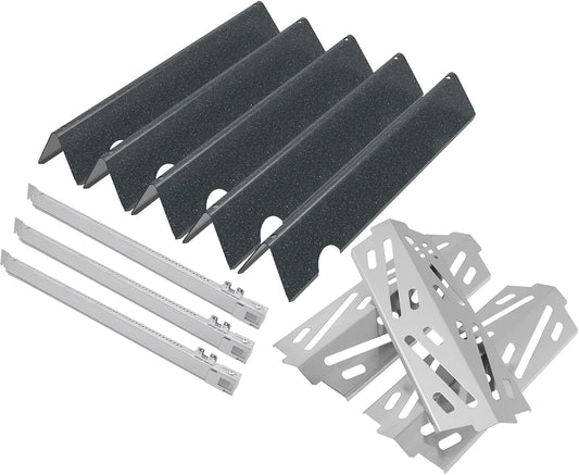 Grill Parts for Weber GS4 Genesis 2 Grill Parts Replacement Genesis II 300 SER, Genesis 2 E-310, E-315, SE335, for Weber 66032 67095 Flavorizer Bars, 66040 66685 Heat Deflector &67489 Burners Tube