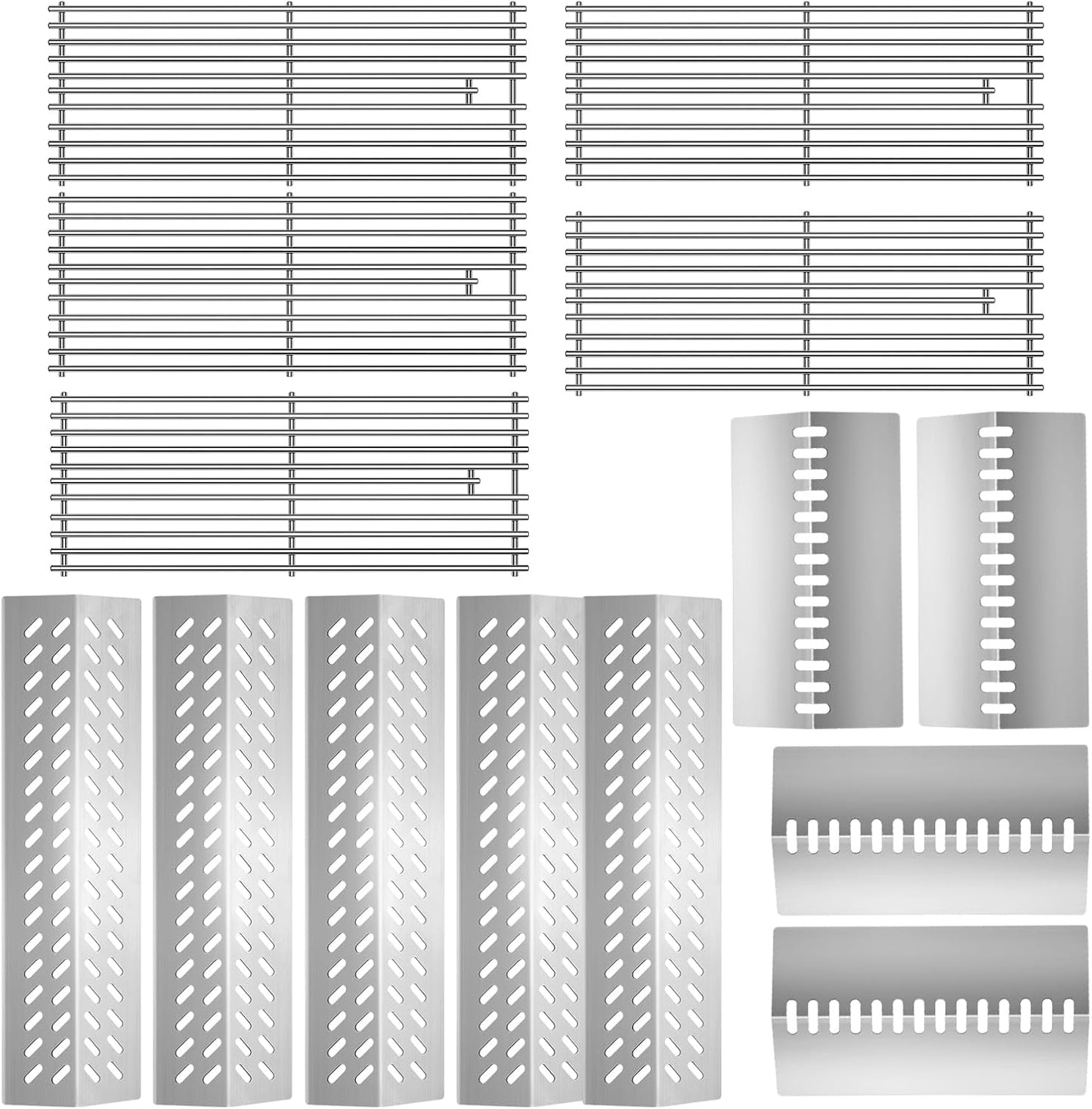 5-Burner Grill Grate, Flame Tamer & Heat Shield Kit for Bull Angus Grills